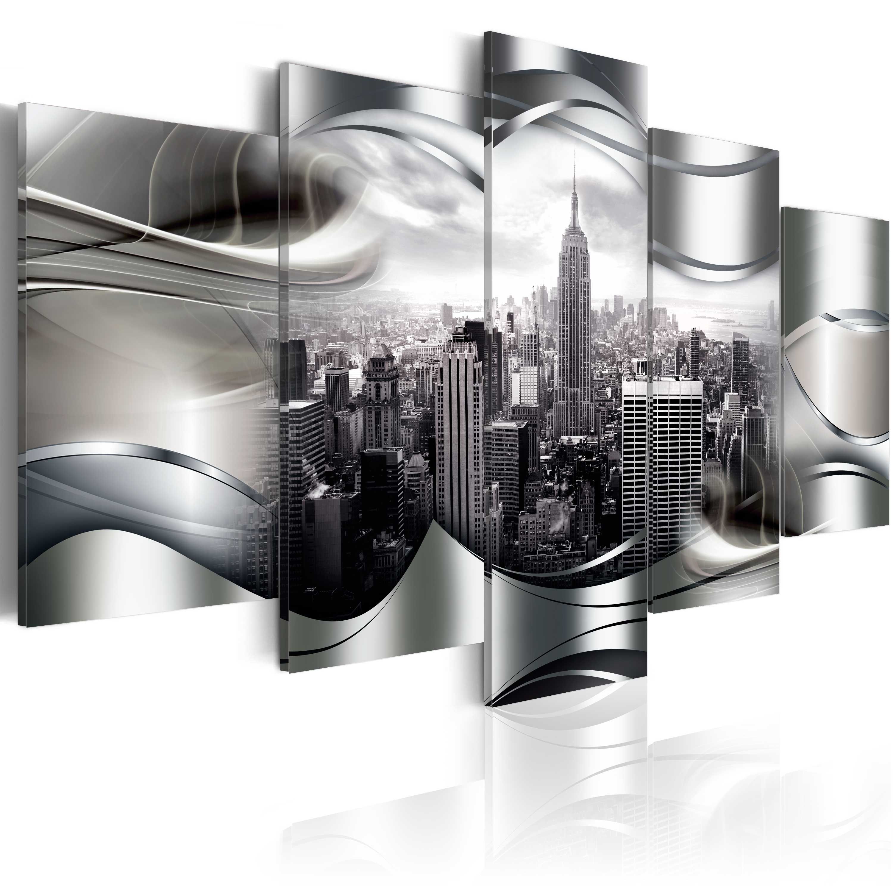 Large Canvas Wall Art Print + Image + Picture + Photo New York D A Regarding Black And White Large Canvas Wall Art (View 17 of 20)