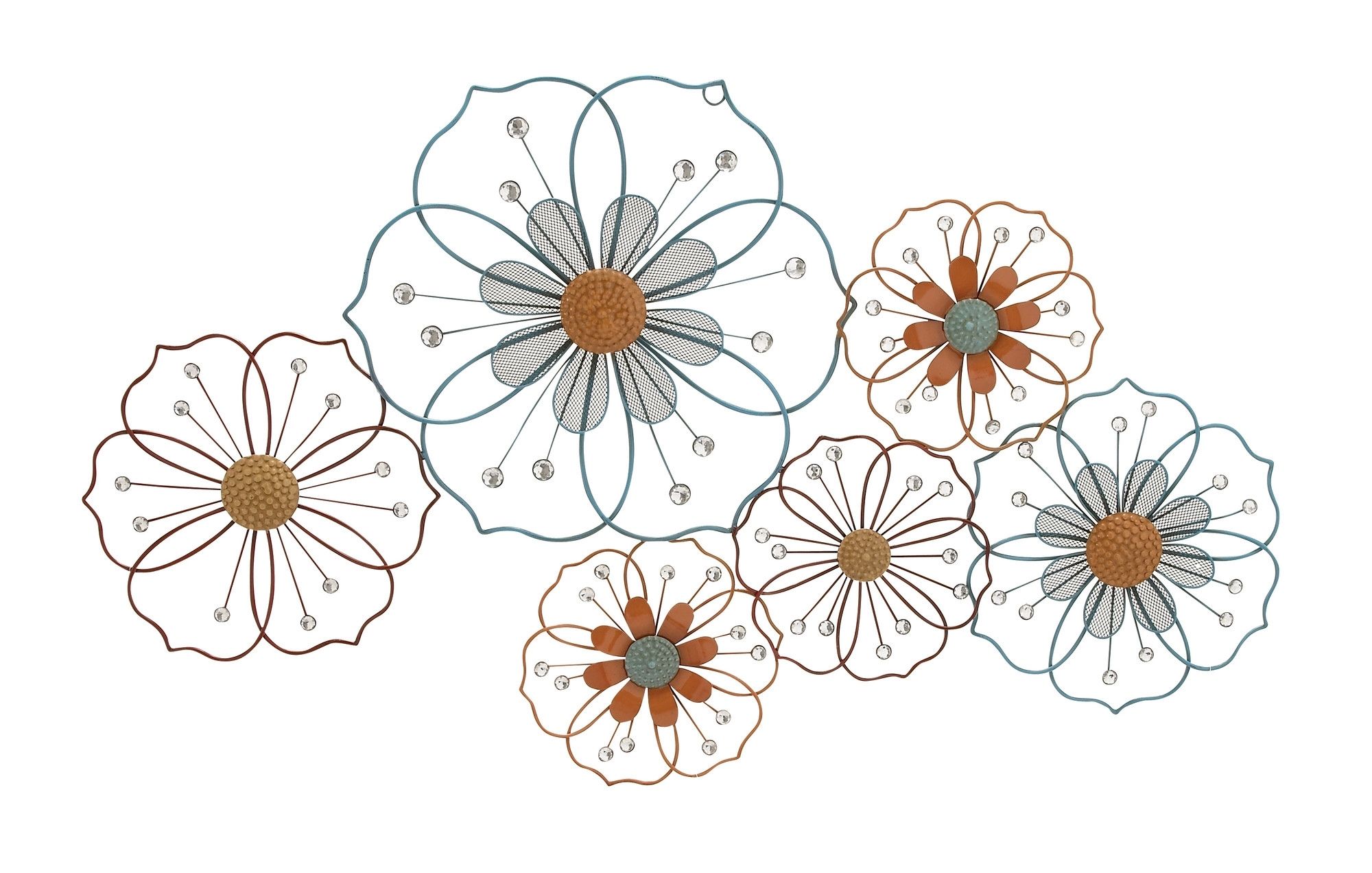 Large Flower Silhouettes – Floral Metal Wall Art With Regard To Floral Wall Art (View 15 of 20)