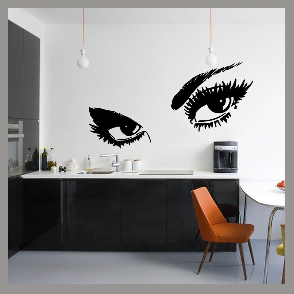Large Ladies Eyes Glam Beauty Pop Wall Art Decal Sticker Mural For Popular Wall Art (View 4 of 20)