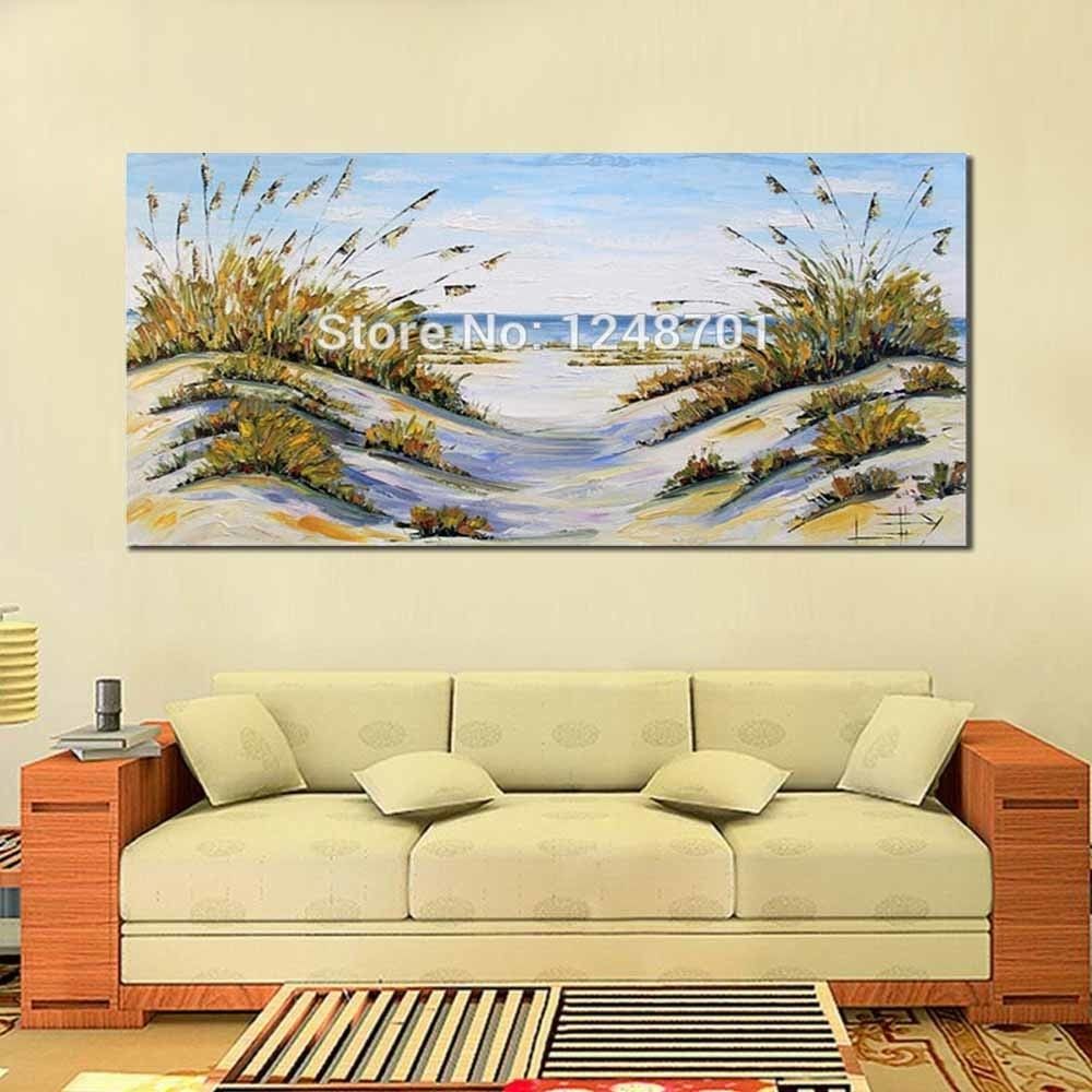 Large Size Abstract Beach Decor Coastal Art Ocean Oil Painting With Regard To Large Coastal Wall Art (Photo 16 of 20)