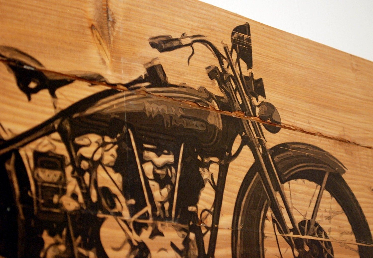 Large Vintage 1928 Harley Davidson Motorcycle Wall Art On, Harley Pertaining To Harley Davidson Wall Art (View 11 of 20)