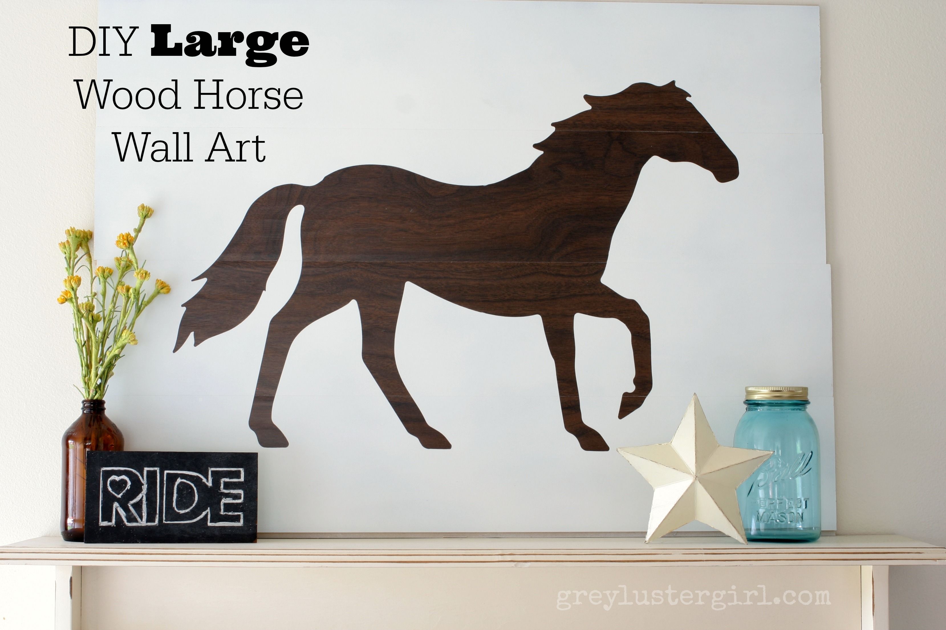 Large Wood Horse Cute Horse Wall Decor – Wall Decoration And Wall Throughout Horses Wall Art (View 8 of 20)