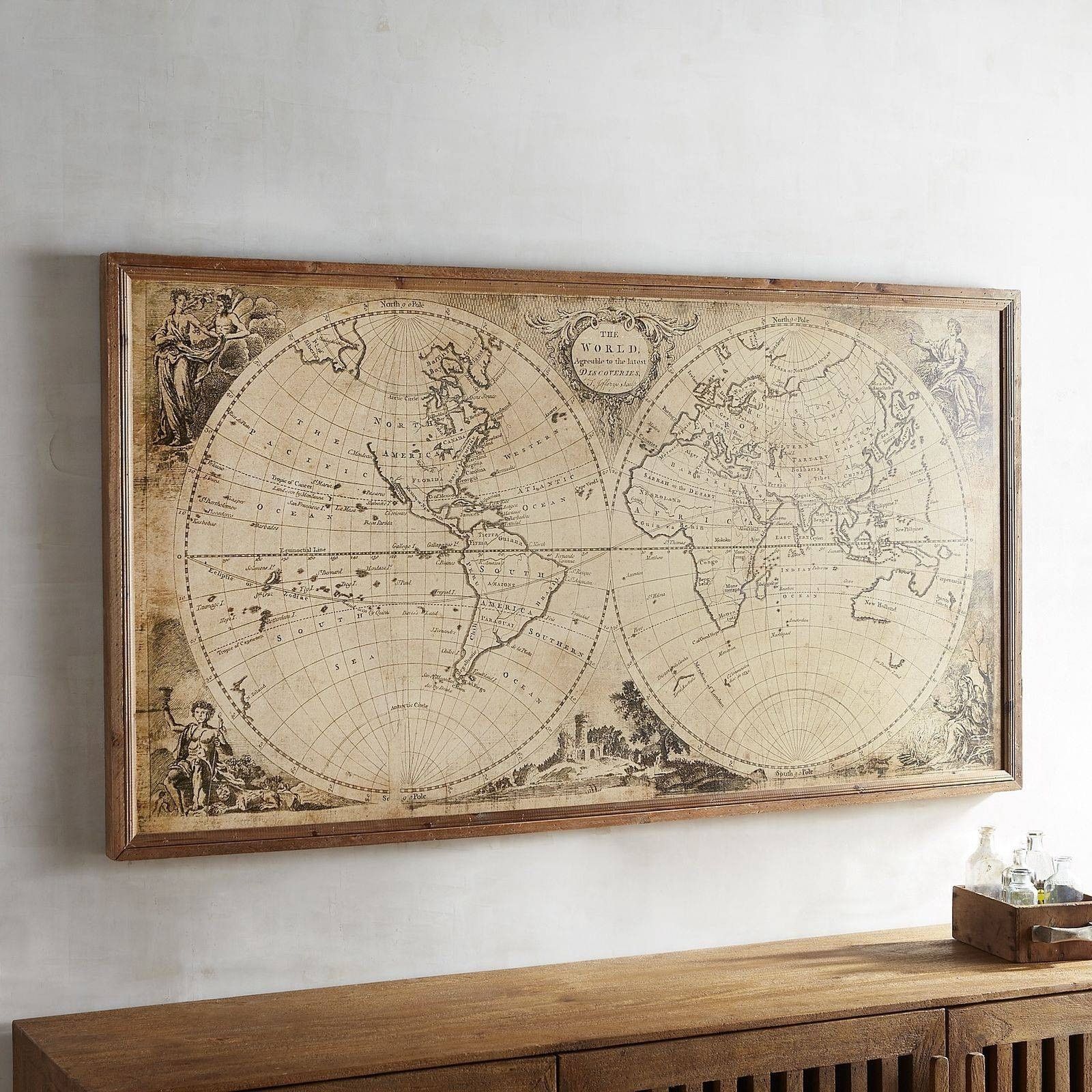 Latest Framed World Map Wall Art Throughout Large On Baadbe Maps Of In Maps Wall Art (Photo 5 of 20)