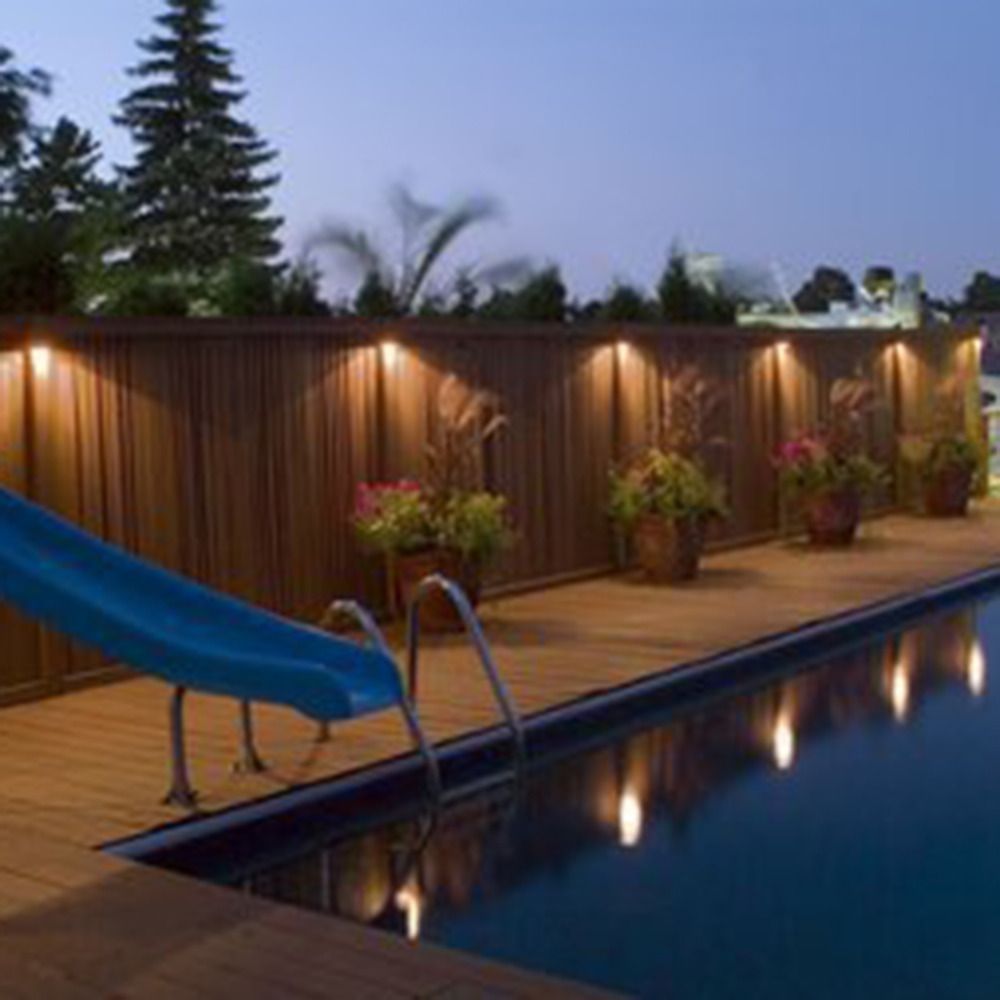 Led Solar Power Outdoor Garden Powered Light Gutter Fence Wall Roof Pertaining To Outdoor Pool Lanterns (Photo 19 of 20)
