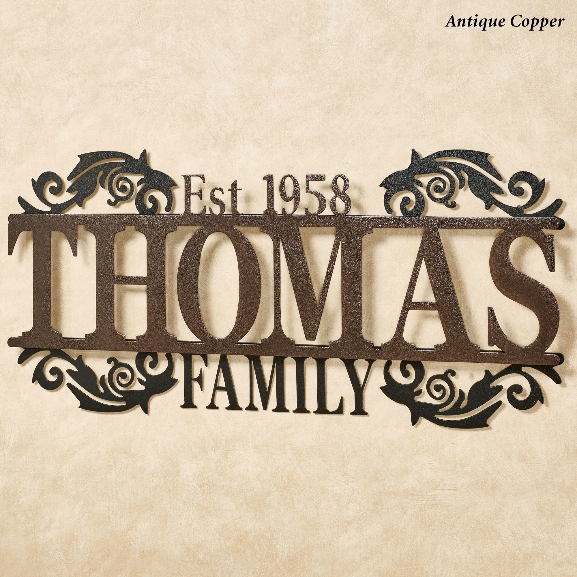 Legacy Family Established Year Personalized Metal Wall Art Sign Intended For Personalized Metal Wall Art (View 8 of 20)