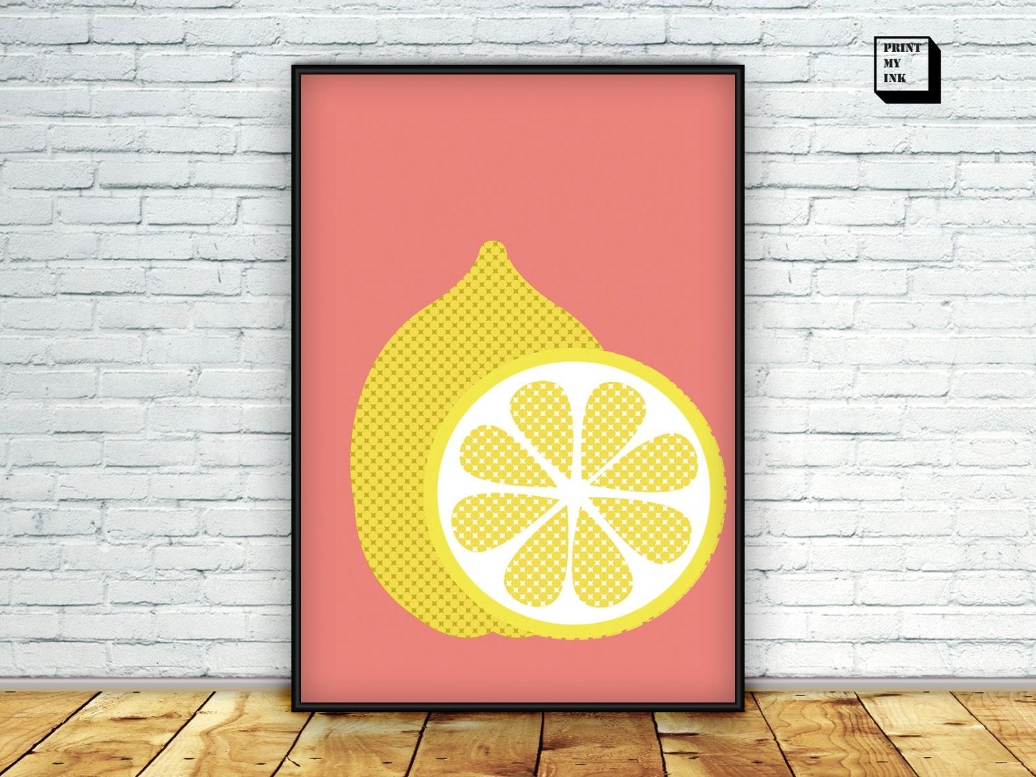 Lemon Print Lemon Wall Art Citrus Print Lemon Poster, Lemon Wall Art Pertaining To Lemon Wall Art (View 13 of 20)