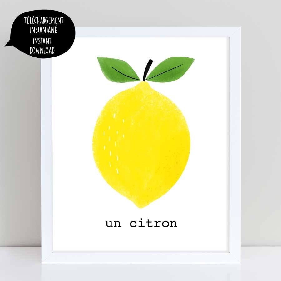 Lemon Print Yellow Lemon Lemon Wall Art Lemon Print Lemon | Etsy Pertaining To Lemon Wall Art (View 3 of 20)