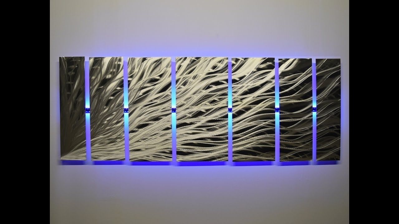 Lighted Wall Art "silver Rush" Led Metal Wall Artdv8 Studio 2017 Throughout Lighted Wall Art (Photo 4 of 20)