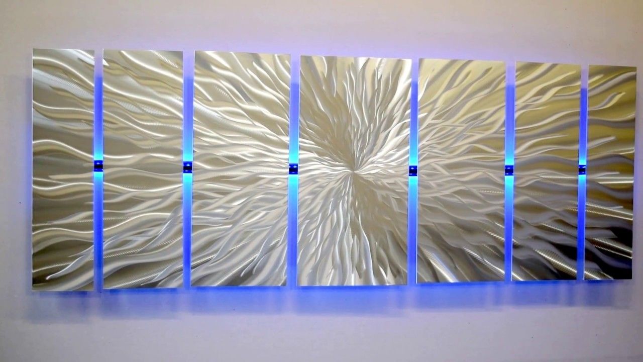 Lighted Wall Artmetal Artist Brian Jones "cosmic Energy" Led Throughout Lighted Wall Art (Photo 5 of 20)