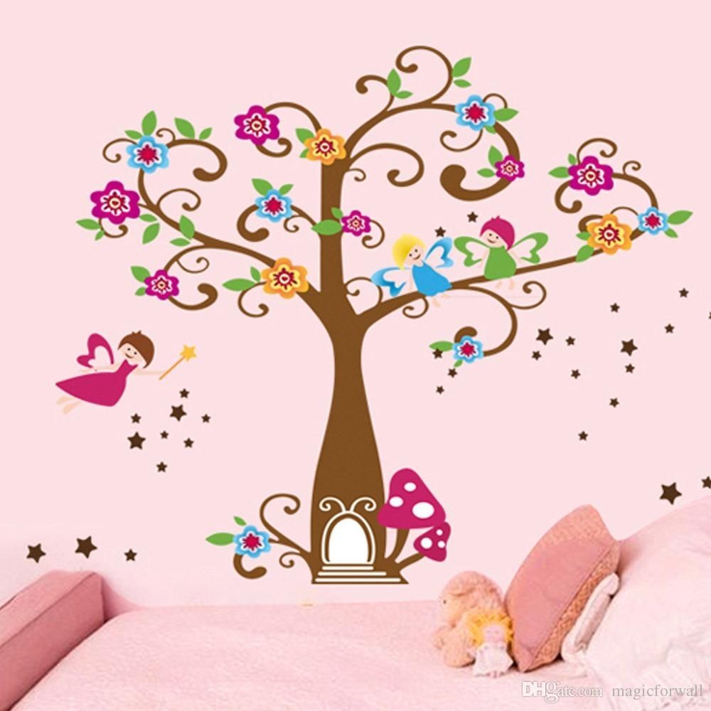 Little Elf Magic Tree House Wall Decal Stickers Decor For Kids Room For Kids Wall Art (View 14 of 20)