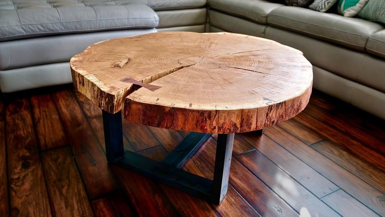Live Edge Coffee Table, How To Flatten A Live Edge Slab Pertaining To Live Edge Teak Coffee Tables (View 17 of 30)