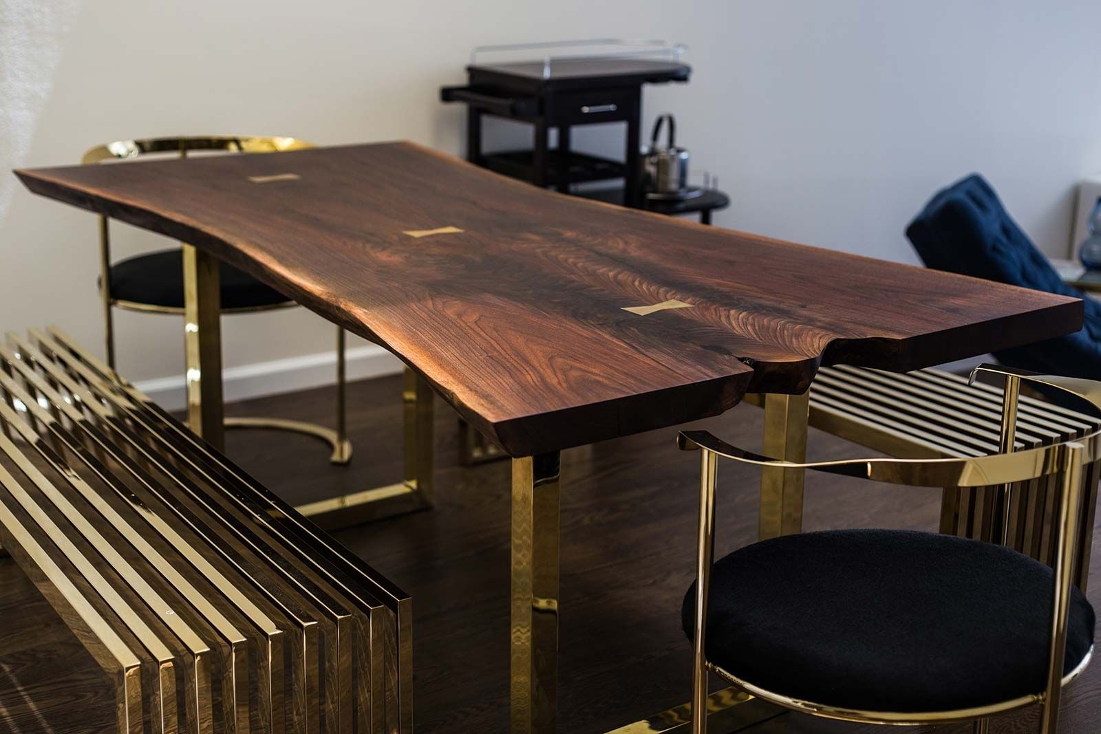 Live Edge Wood Slab Tables And Furniture | Re Co Bklyn In Slab Large Marble Coffee Tables With Brass Base (View 20 of 30)
