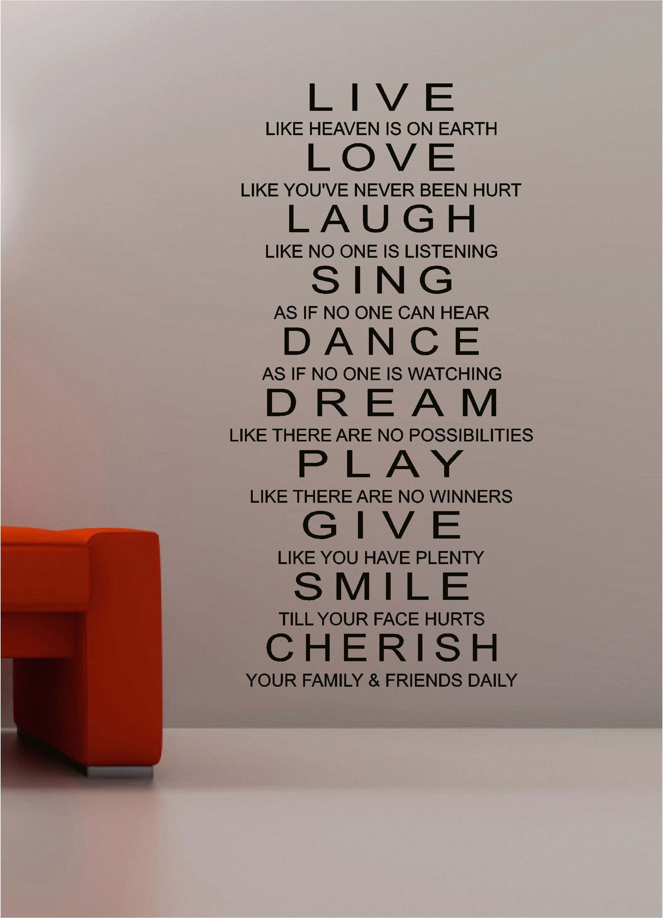Live Laugh Love Dream Quotes Live Laugh Love Wall Art Quote Sticker Throughout Love Wall Art (Photo 20 of 20)