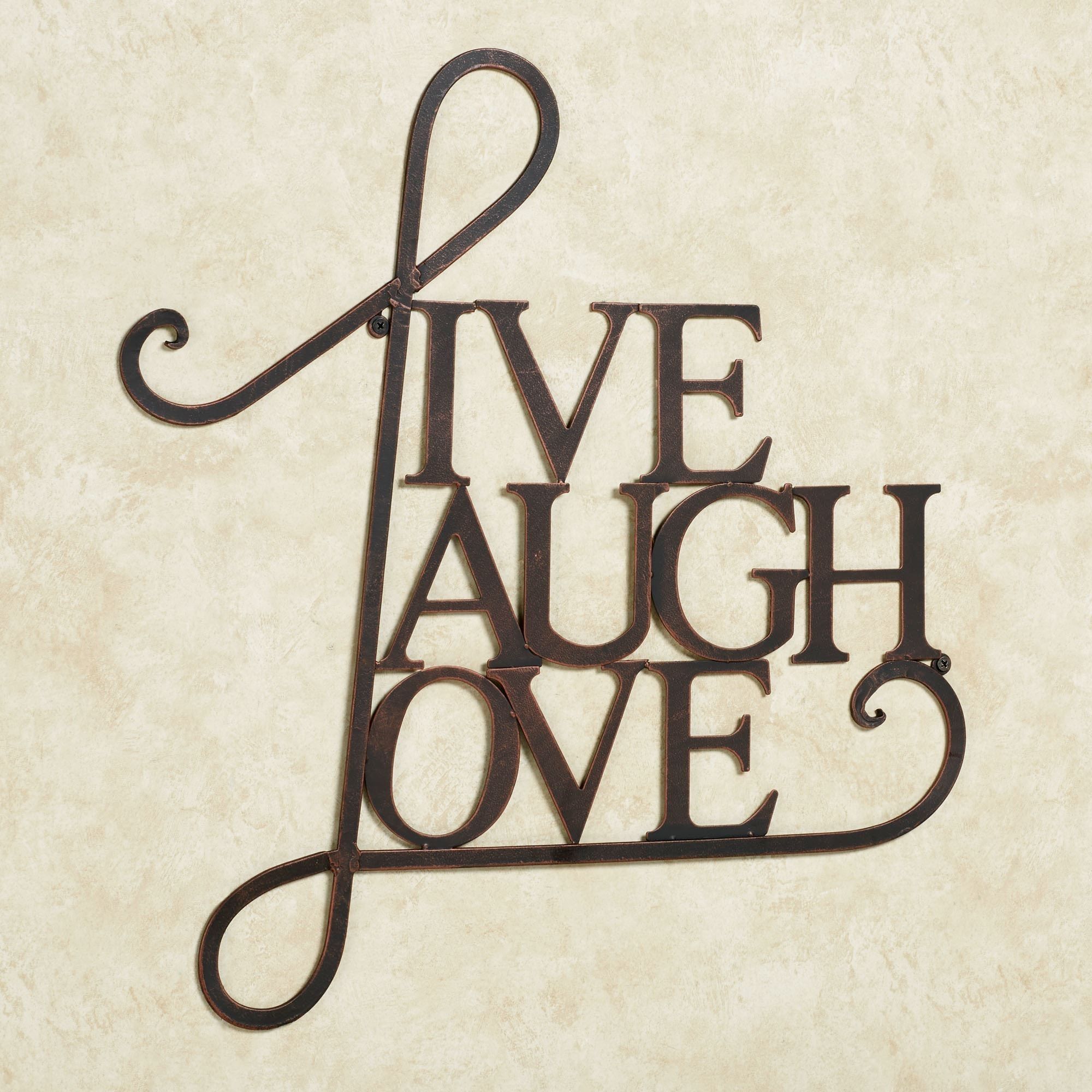 Live Laugh Love Metal Word Wall Art In Word Wall Art (View 5 of 20)