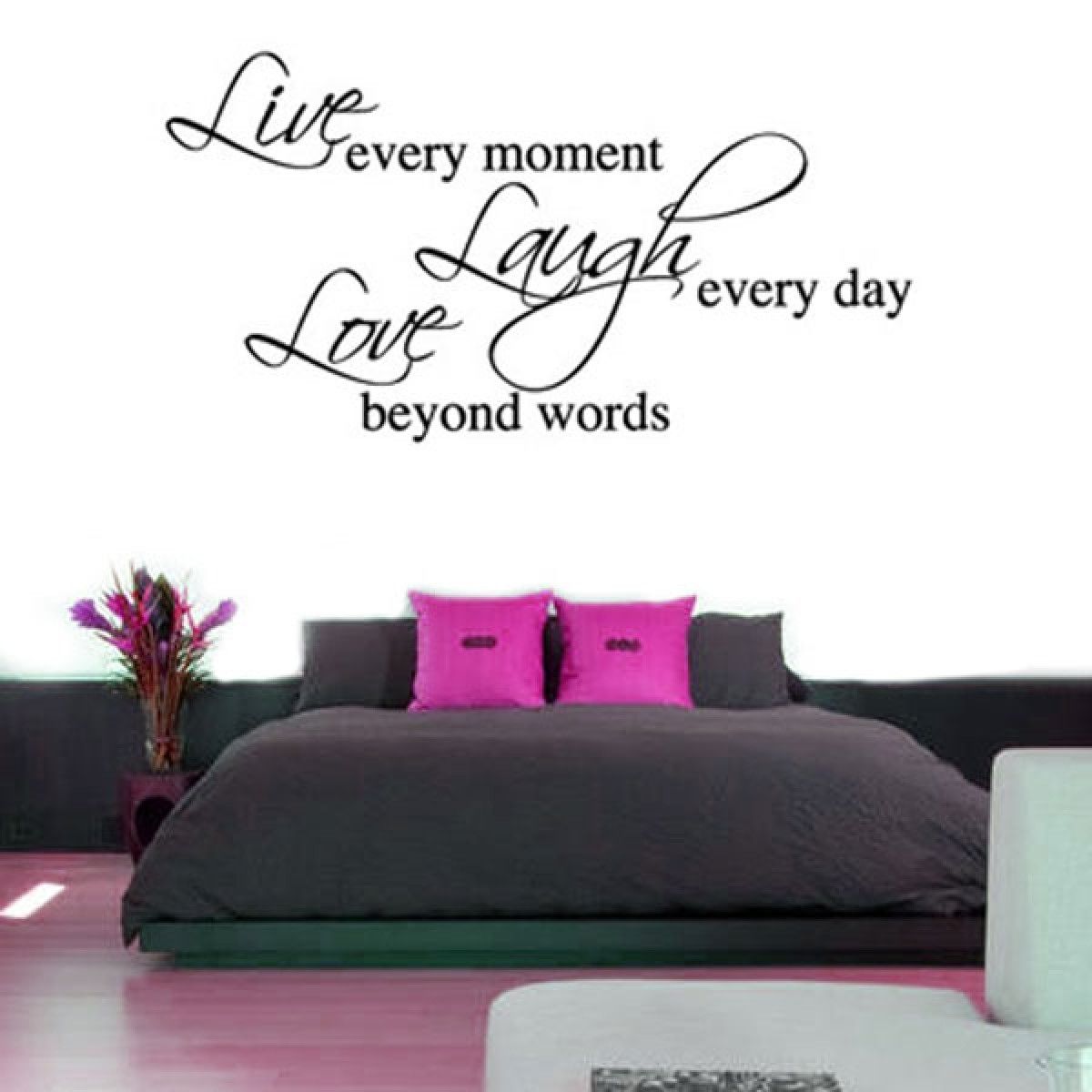 Live Laugh Love Wall Sticker (large) – Red Candy In Live Laugh Love Wall Art (Photo 11 of 20)