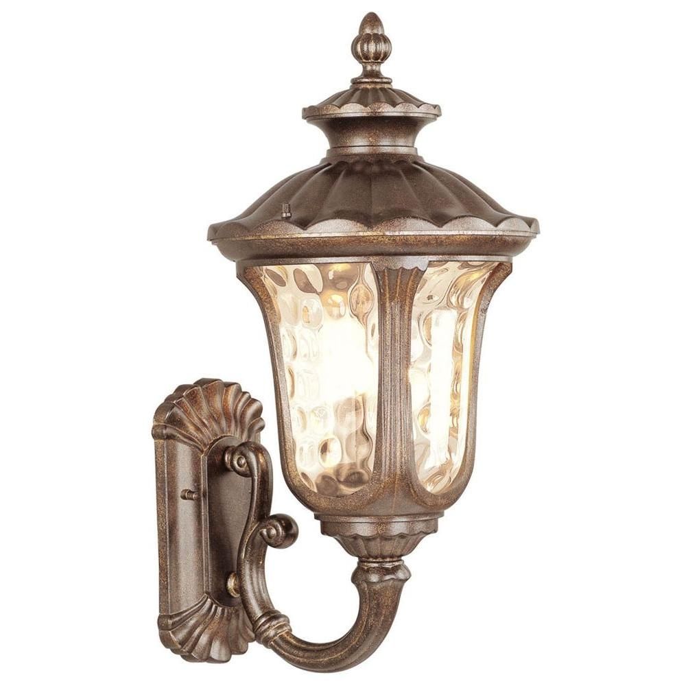 Livex Lighting Providence Wall Mount 3 Light Moroccan Gold Outdoor With Regard To Gold Outdoor Lanterns (View 7 of 20)