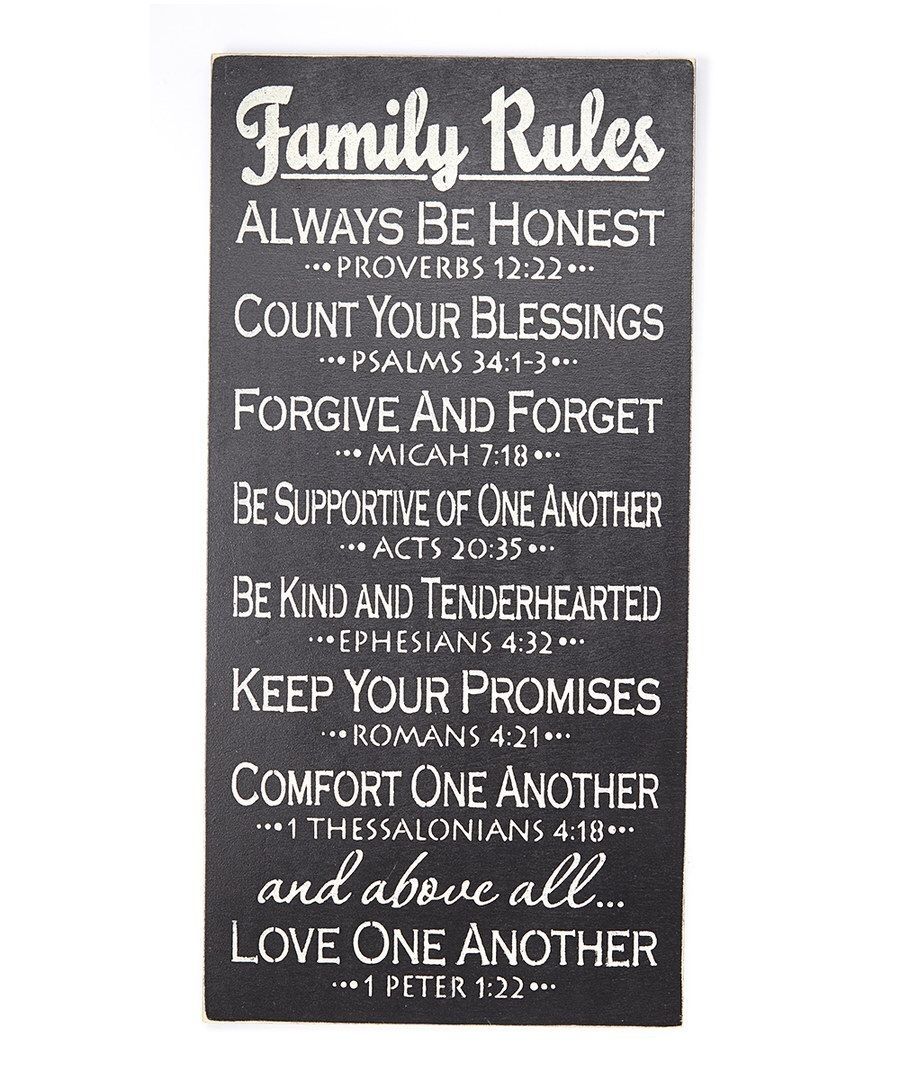 Look At This 'family Rules' 1 Peter 1:22 Wall Art On #zulily Today In Family Rules Wall Art (Photo 20 of 20)