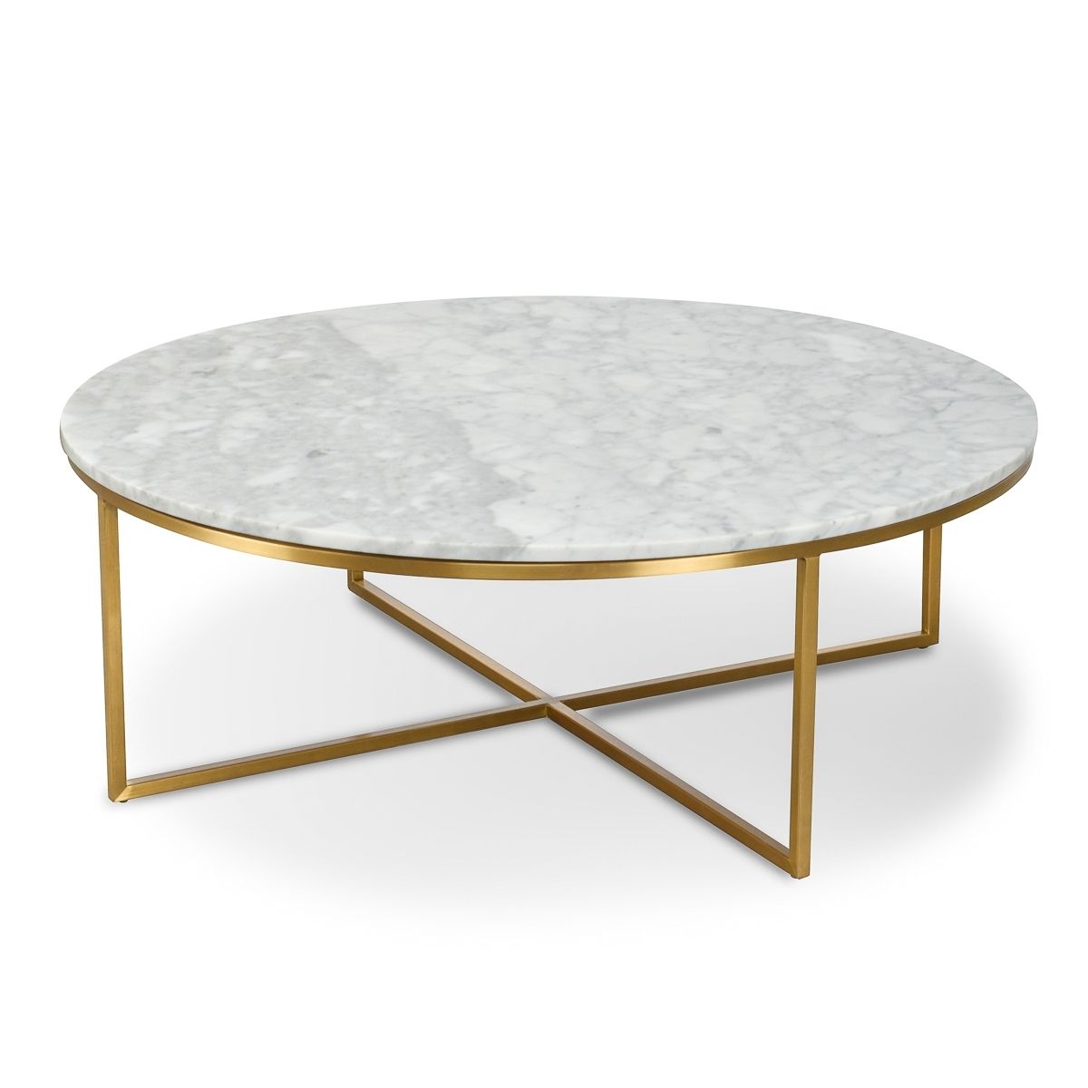 Lorenz Round Marble Coffee Table | Interior Secrets Within 2 Tone Grey And White Marble Coffee Tables (View 5 of 30)