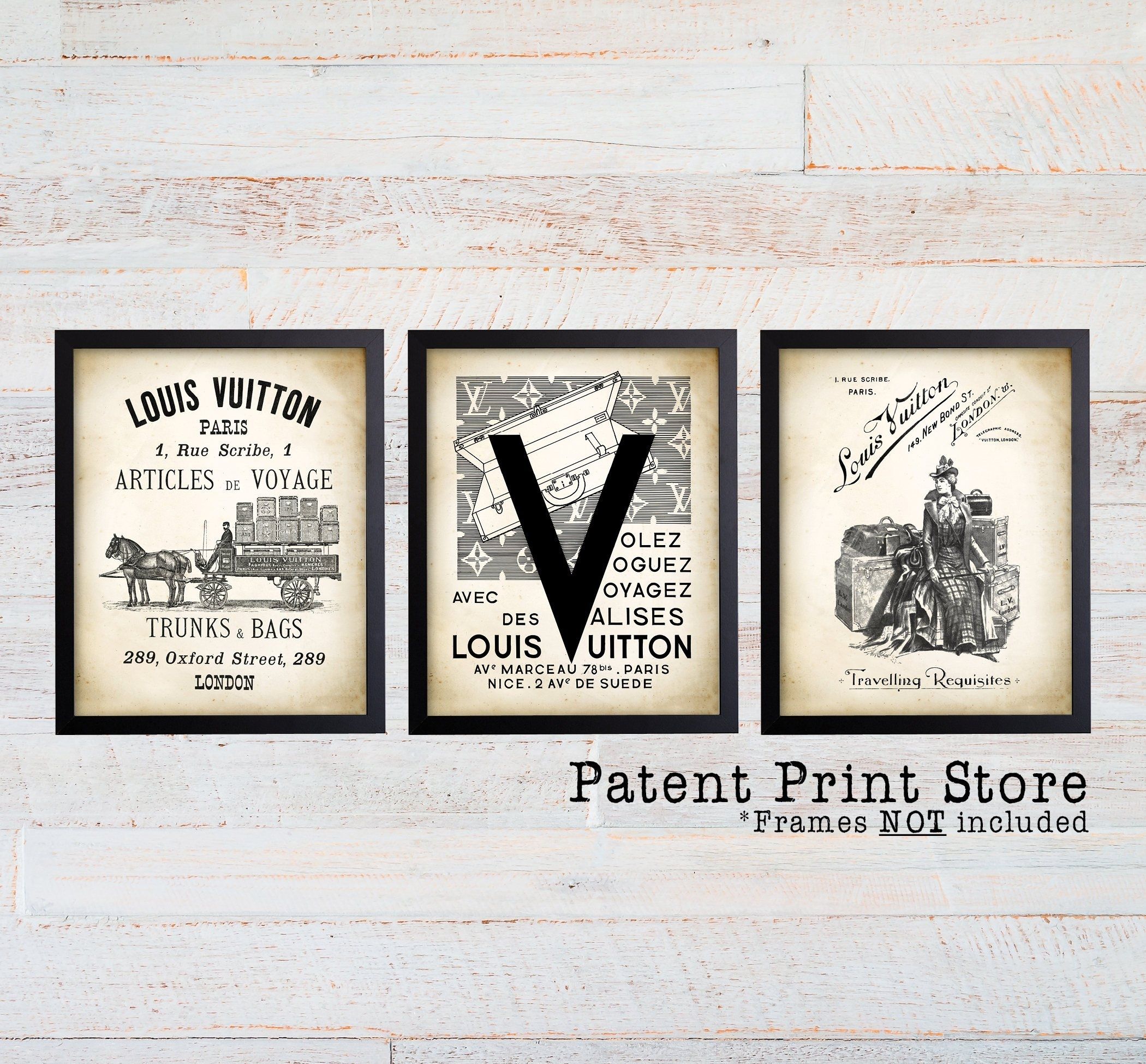 Louis Vuitton Vintage Ad Wall Art Print (View 12 of 20)