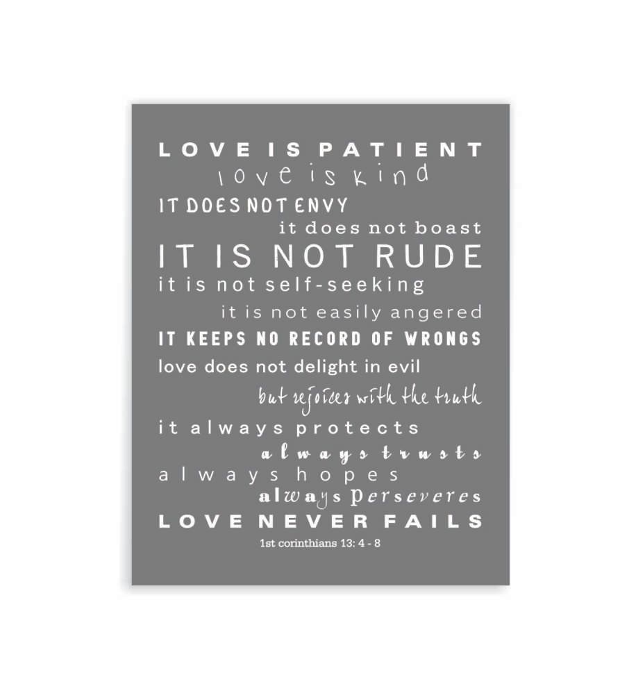 Love Is Patient Love Is Kind Scripture Wall Art 1 Corinthians | Etsy In Love Is Patient Wall Art (View 4 of 20)