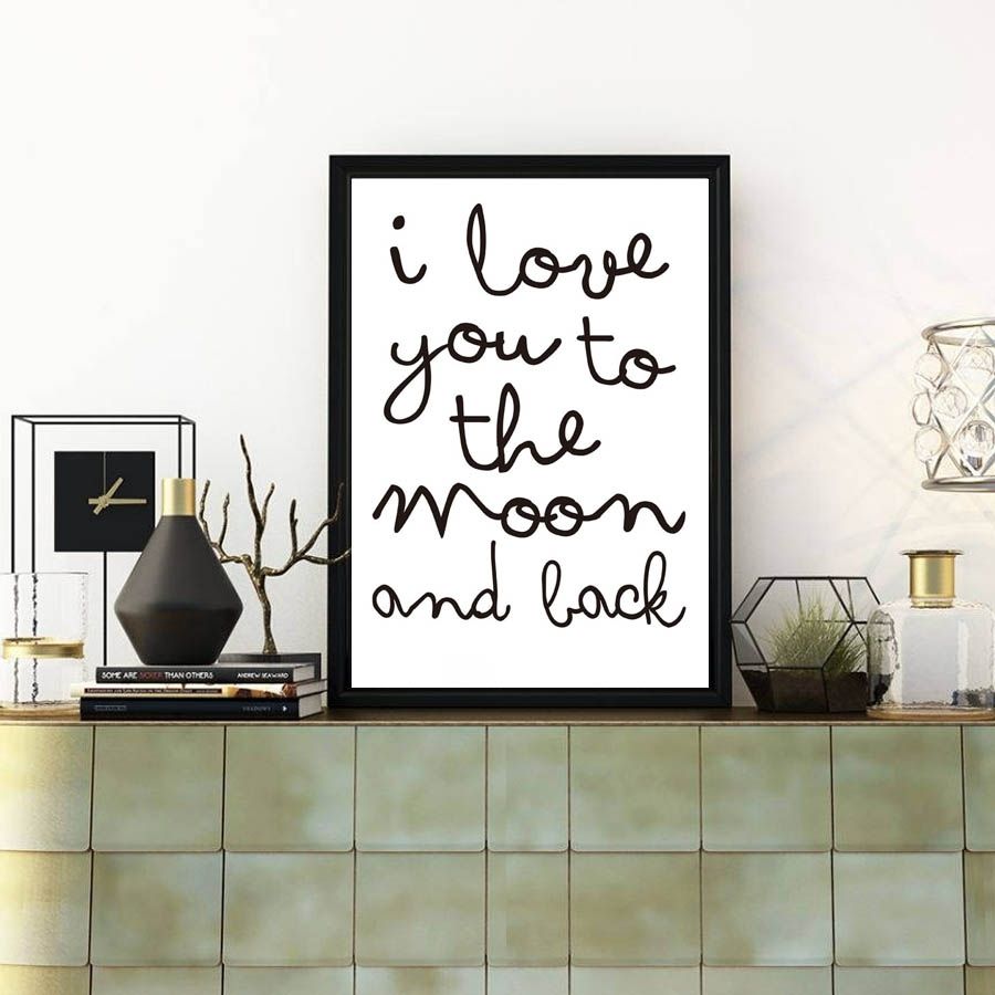 Love Maxim I Love You To The Moon And Back Posters And Prints Wall Pertaining To I Love You To The Moon And Back Wall Art (Photo 16 of 20)