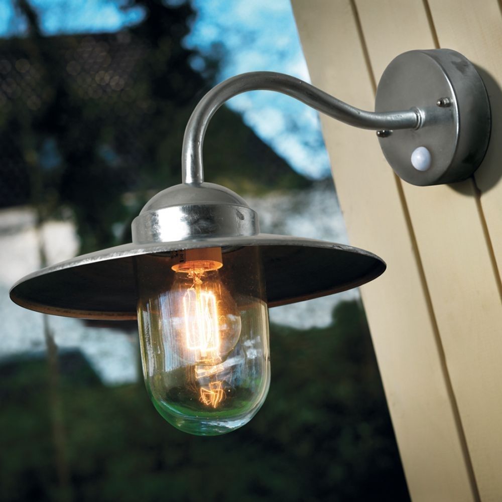 Luxembourg Outdoor Lantern (nordlux, 22661031, Galvanized, Pir With Regard To Outdoor Lanterns With Pir (View 1 of 20)
