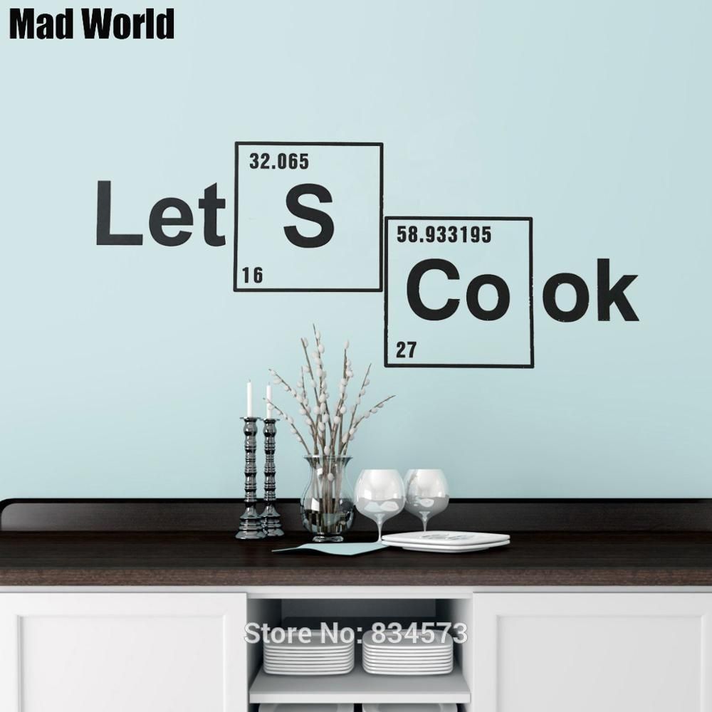 Mad World Let's Cook Periodic Table Elements Wall Art Stickers Wall Inside Periodic Table Wall Art (View 4 of 20)