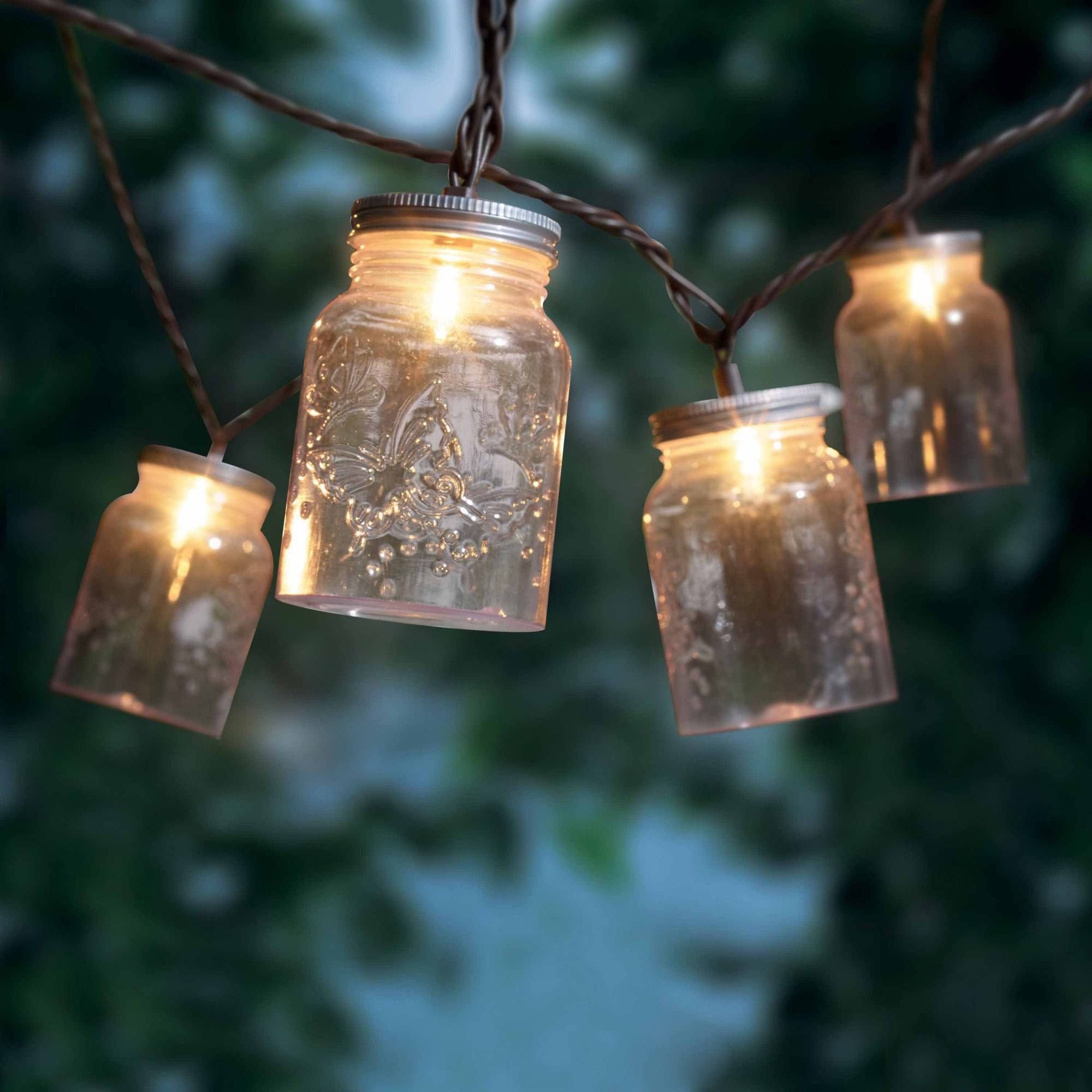 Mainstays Mason Jar Mini String Lights, 10 Count – Walmart Throughout Walmart Outdoor Lanterns (Photo 8 of 20)