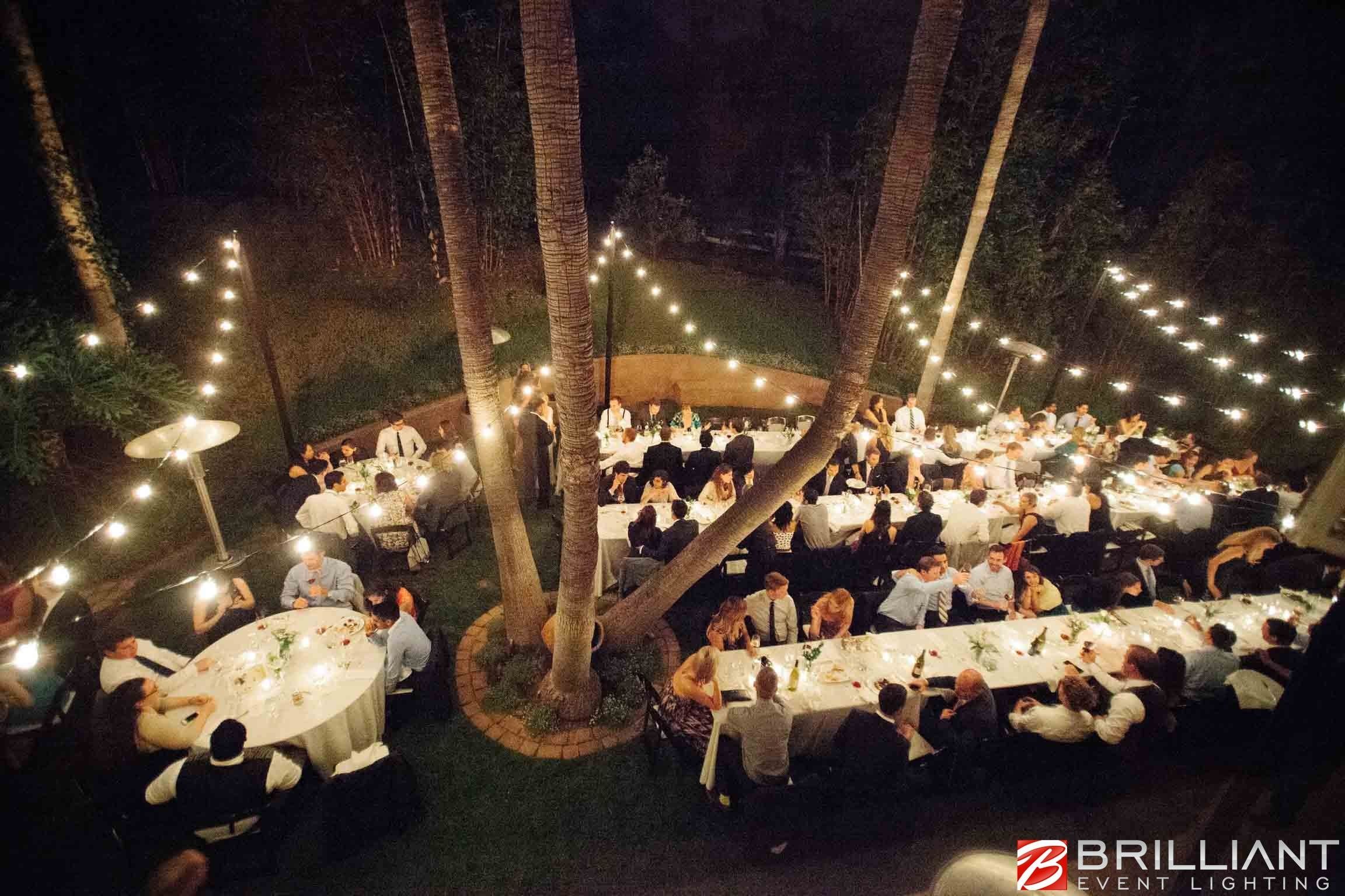 Market Lights And Vintage Edison String Lights At Outdoor Wedding With Regard To Outdoor String Lanterns (Photo 18 of 20)