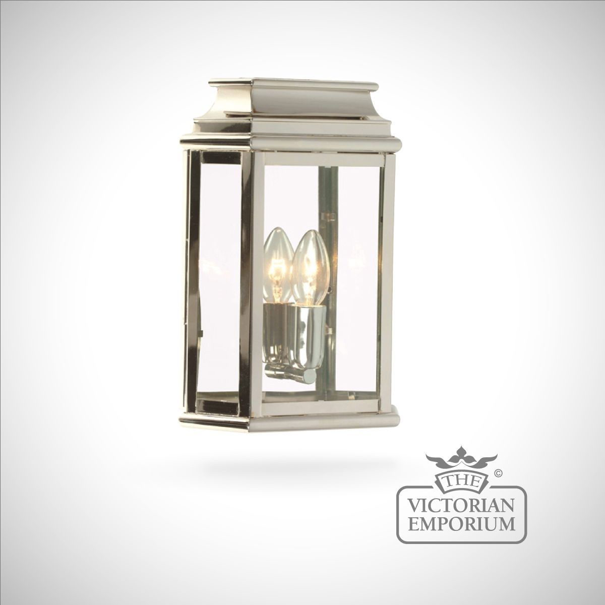 Martins Brass Wall Lantern – Polished Nickel | Outdoor Wall Lights Pertaining To Nickel Outdoor Lanterns (View 16 of 20)