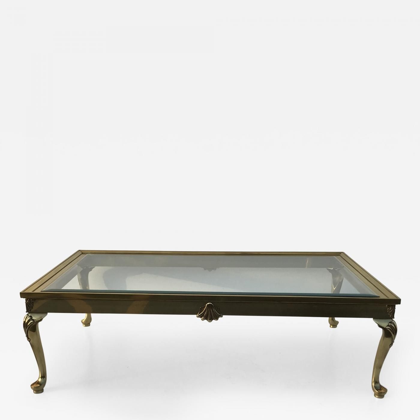Mastercraft – Cabriolet Leg Brass Coffee Table In Cacti Brass Coffee Tables (View 16 of 30)