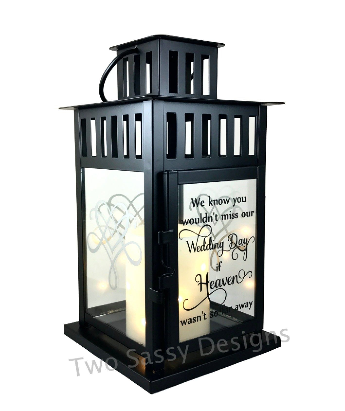 Memory Lantern Wedding Lantern Memory Table Wedding Candle | Etsy For Etsy Outdoor Lanterns (View 13 of 20)