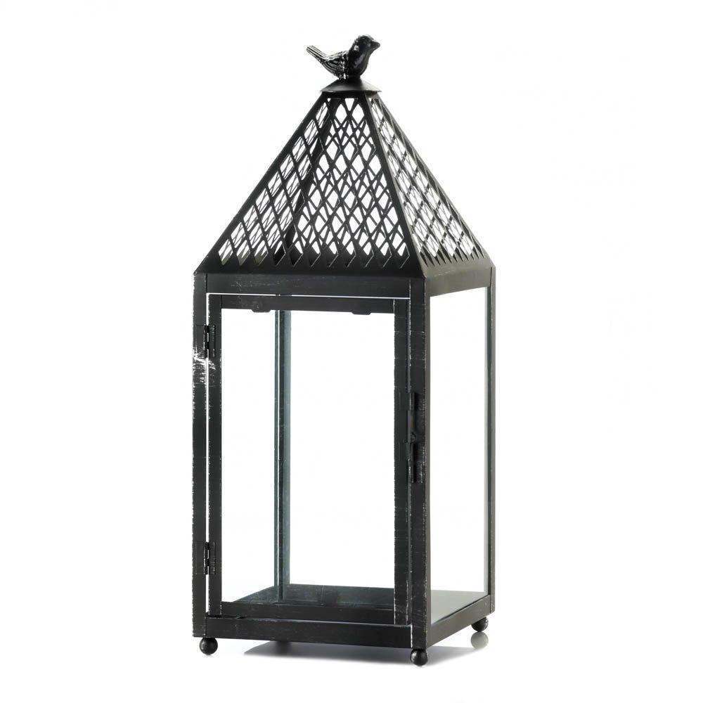 Metal Candle Lanterns, Decorative Lantern Candle Holder Black Intended For Large Outdoor Decorative Lanterns (View 16 of 20)