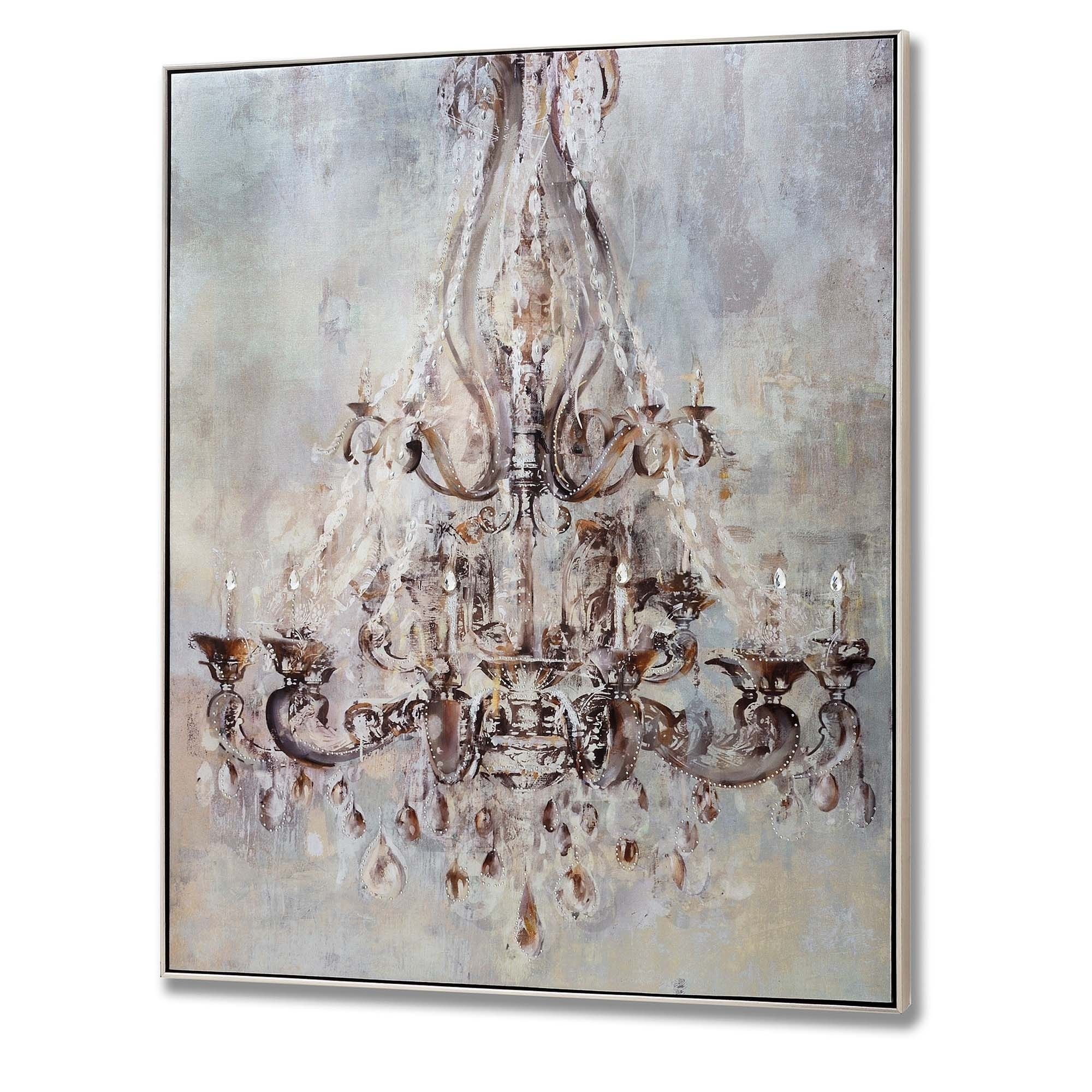Metallic Chandelier Wall Art | Painting Art | Homesdirect365 Within Chandelier Wall Art (View 1 of 20)