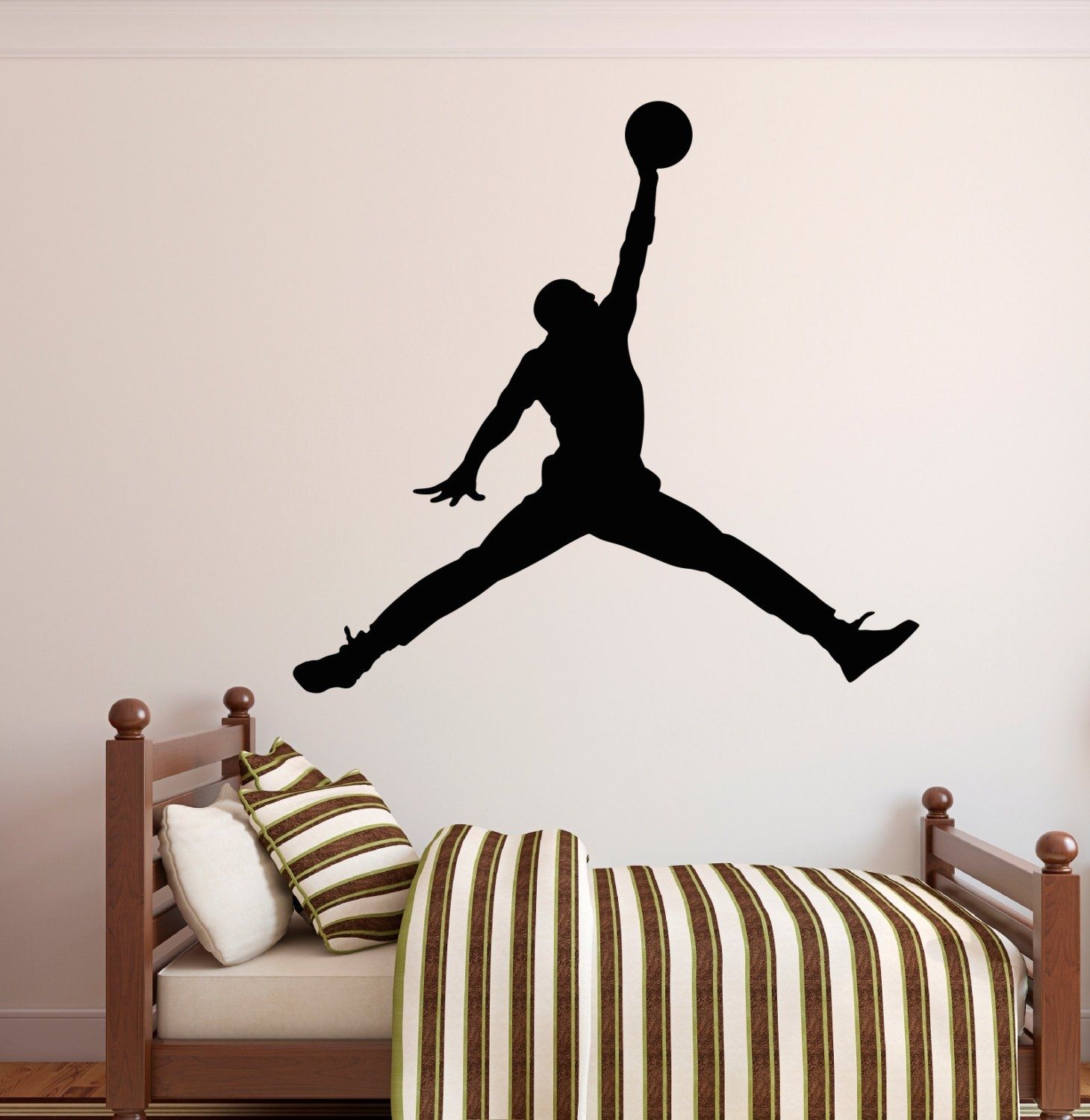Michael Jordan Wall Decal Jumpman Decal Basketball Wall | Etsy In Basketball Wall Art (Photo 15 of 20)