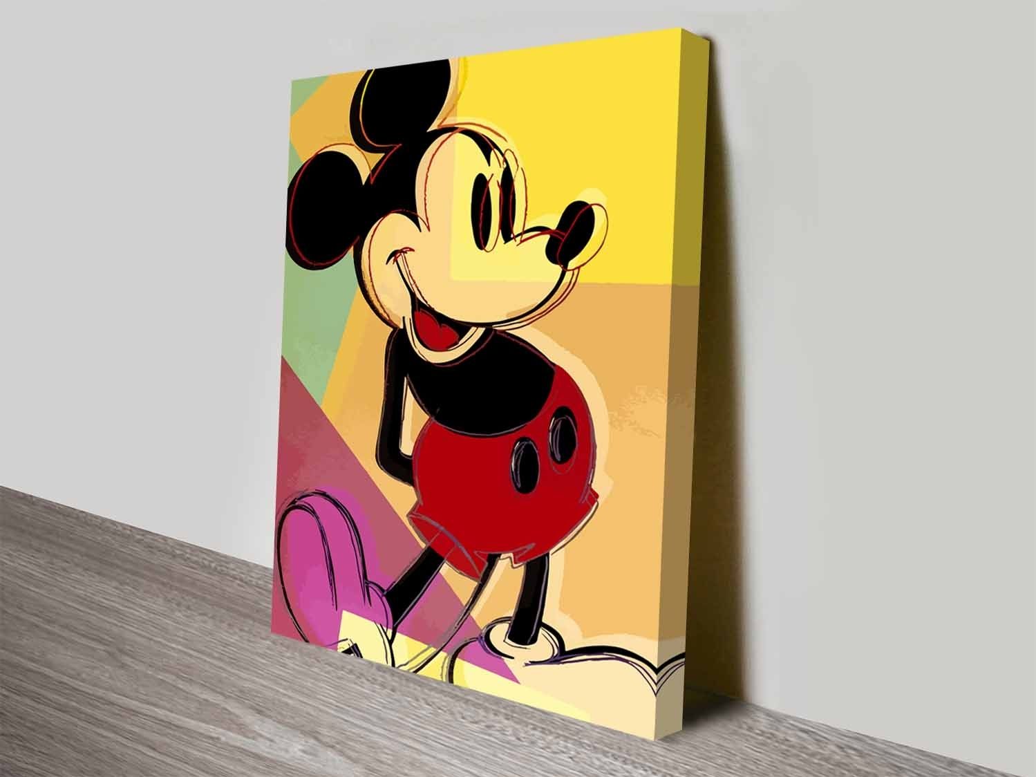 Mickey Mouse Andy Warhol Wall Pop Art Print V3 For Mickey Mouse Canvas Wall Art (Photo 3 of 20)