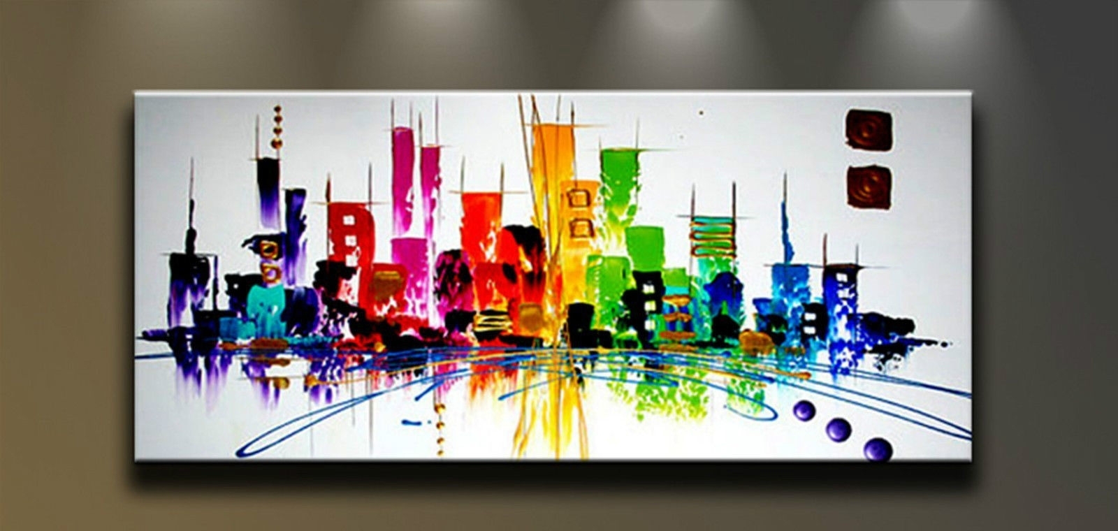 Modern Abstract Hand Painted Art Oil Painting Wall Decor Canvas Inside Abstract Oil Painting Wall Art (Photo 1 of 20)