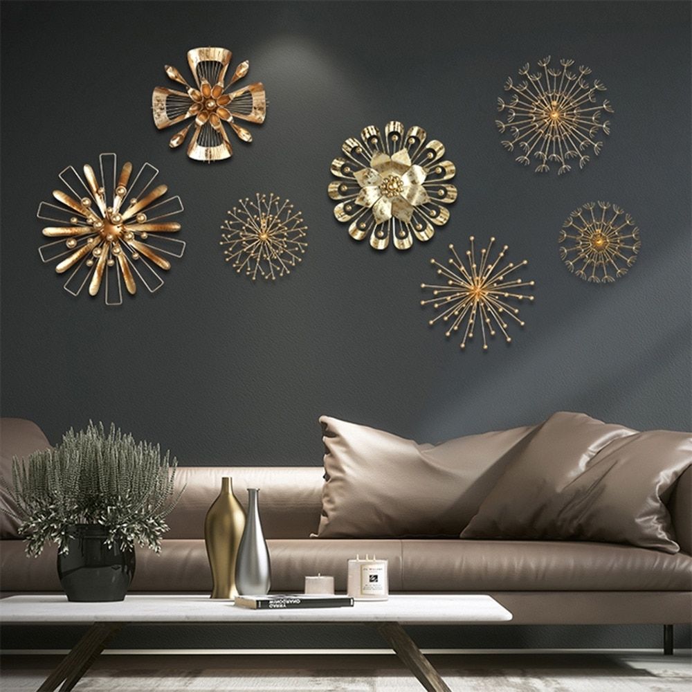 Modern Blossom Abstract Metal Wall Art Home Decor Iron Gold Wall For Abstract Metal Wall Art (View 16 of 20)