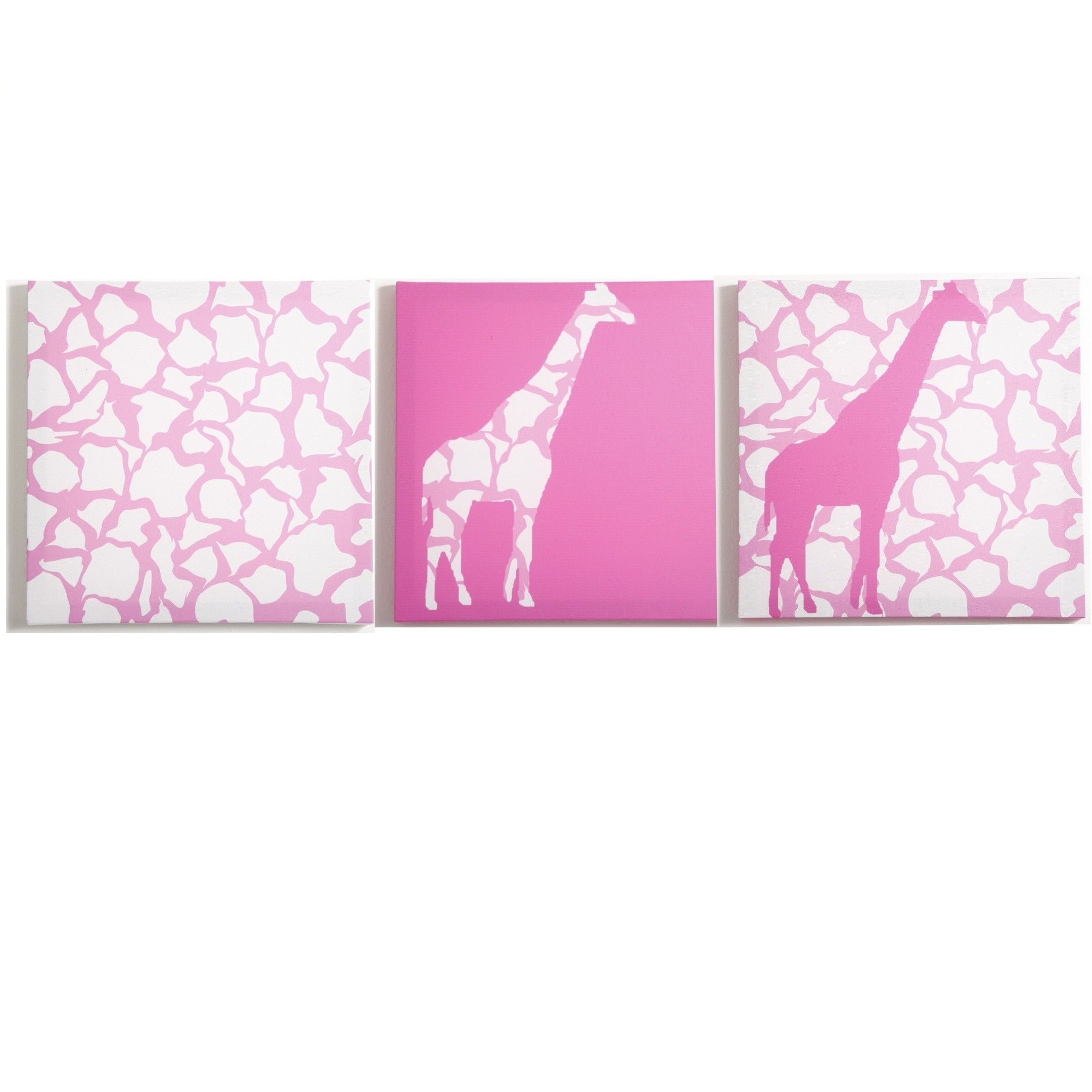 Modern Littles – Rose Giraffe – Canvas Wall Art – 3 Pc (View 17 of 20)