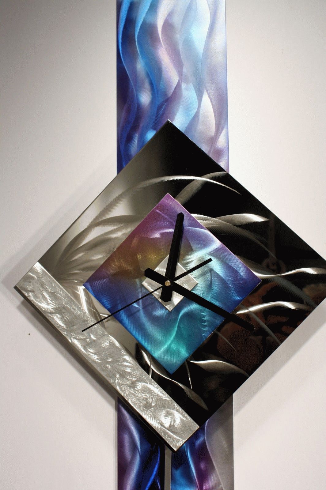 Modern Metal Wall Art Pendulum Clock, Abstract Sculpture Decor With Contemporary Metal Wall Art (View 12 of 20)