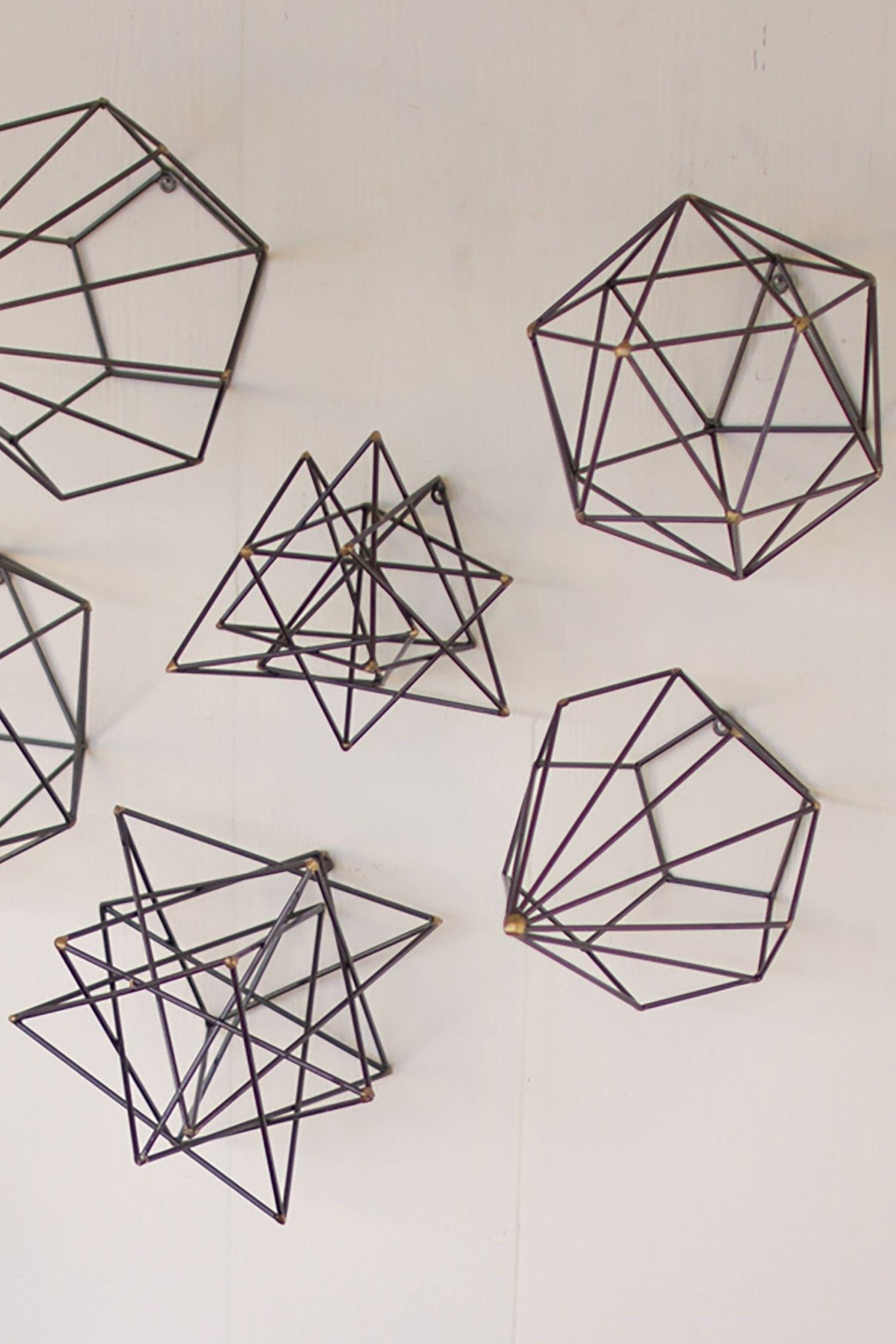 Modern Wall Art Woodwaves, Geometric Metal Wall Art – Swinki Morskie Intended For Geometric Metal Wall Art (Photo 3 of 20)