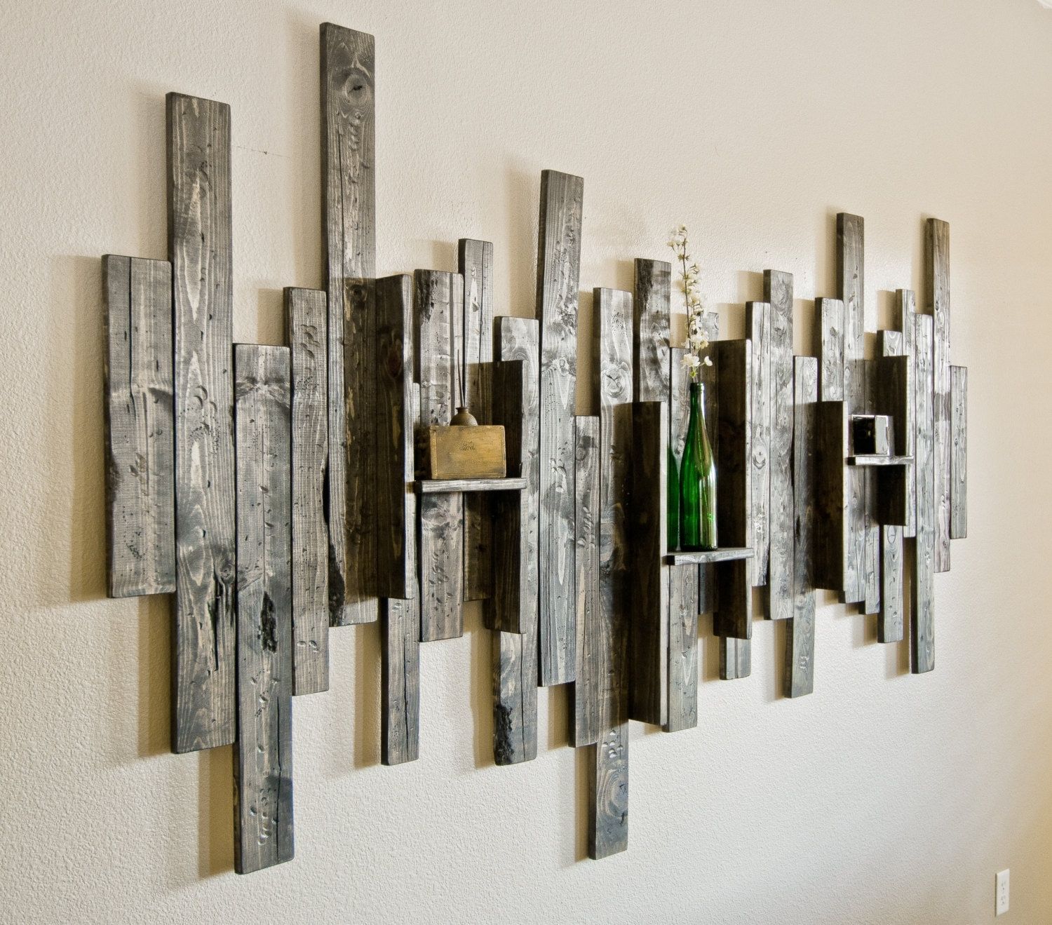 Modern Wood Wall Decor Rustic Wood Plank Wall Art Andrews Living For Plank Wall Art (View 12 of 20)