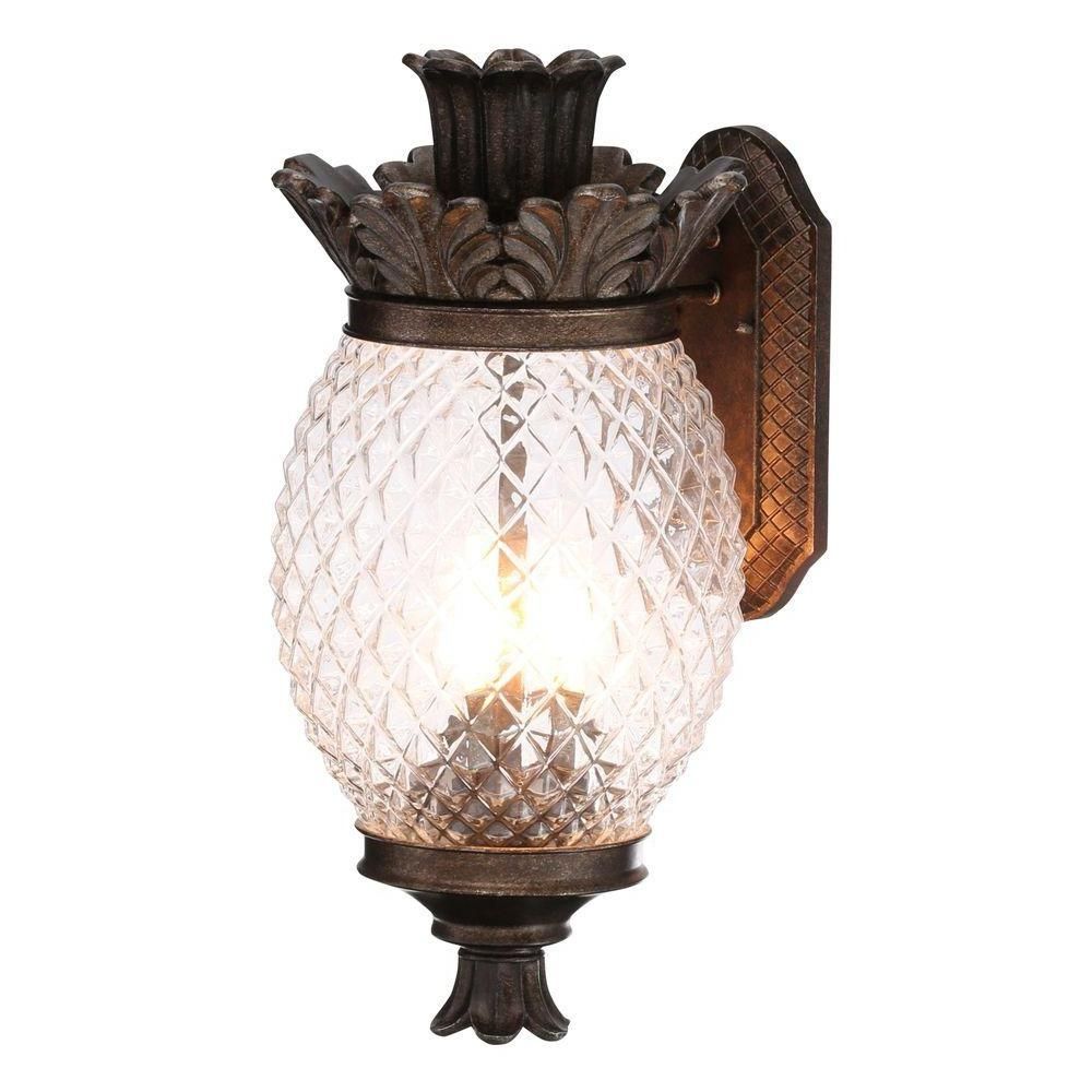 Monteaux Lighting Wall Mount 21 In. Bronze Outdoor Pineapple Coach For Outdoor Pineapple Lanterns (Photo 1 of 20)