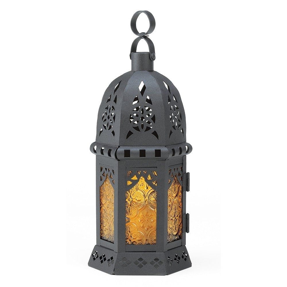 Moroccan Lantern Decor, Yellow Glass Decorative Outdoor Lanterns For With Regard To Yellow Outdoor Lanterns (View 11 of 20)