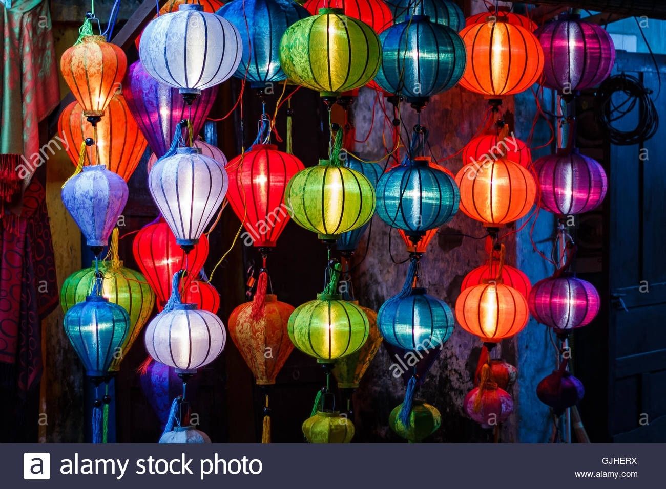 Multi Colored Lanterns, Hoi An, Vietnam Stock Photo: 114710846 – Alamy In Outdoor Vietnamese Lanterns (View 18 of 20)