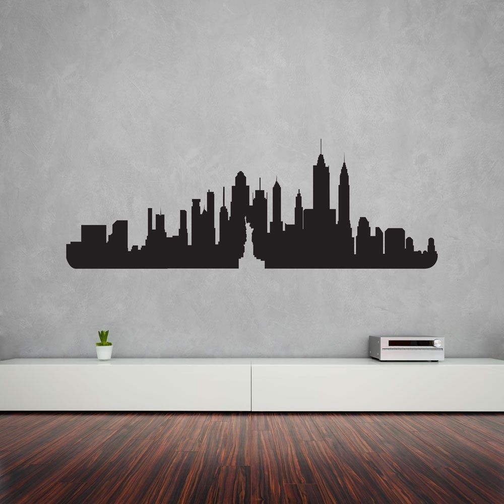 New York City Skyline Vinyl Wall Art Decal | Vinyl Revolution In Vinyl Wall Art (View 9 of 20)