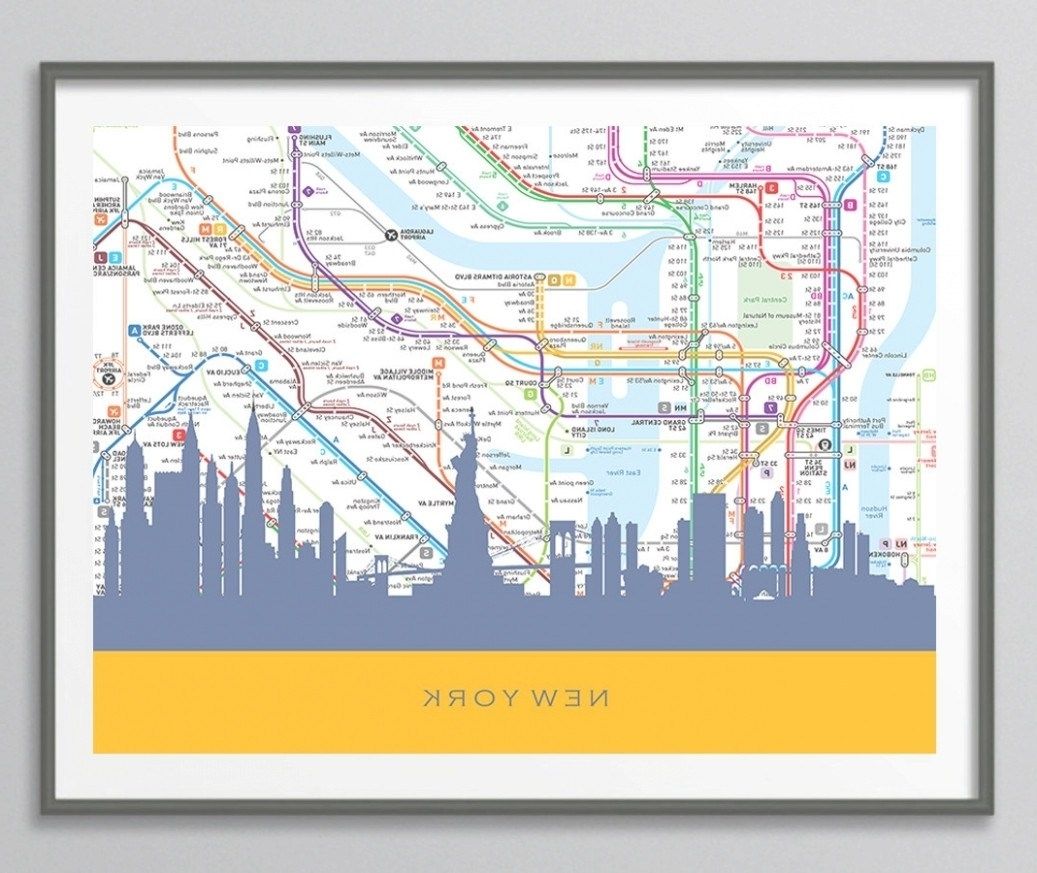 Nyc Subway Wall Art – Subway Map Etsy – Iltribuno Regarding New York Subway Map Wall Art (Photo 1 of 20)