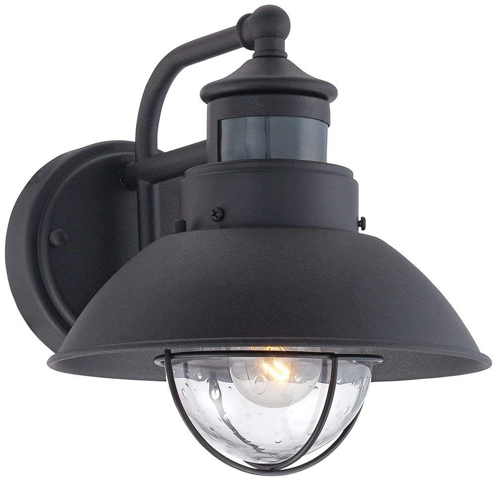 Oberlin 9"h Black Dusk To Dawn Motion Sensor Outdoor Light Throughout Outdoor Lanterns With Photocell (Photo 12 of 20)