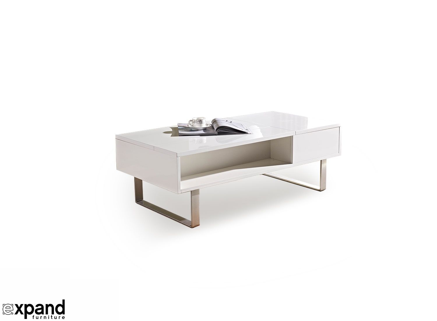 Occam Coffee Table With Lift Top | Expand Furniture Regarding Stack Hi Gloss Wood Coffee Tables (View 7 of 30)