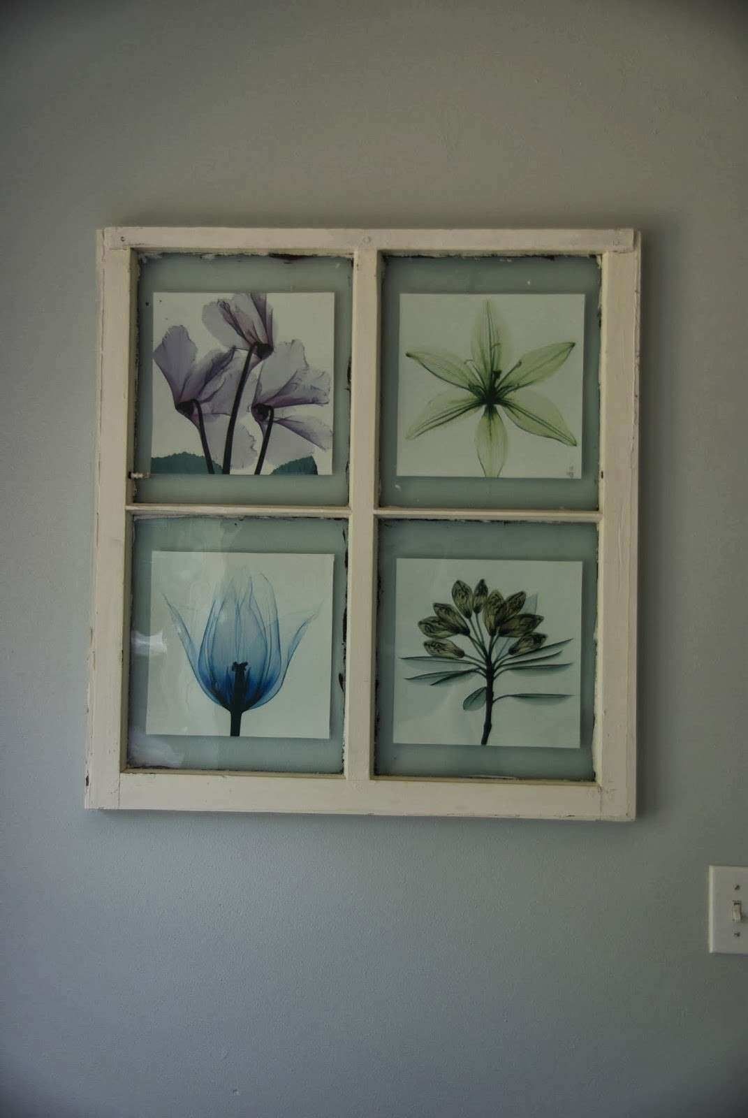 Old Window Frame Wall Art New Turning Old Window Panes Into Frames Pertaining To Window Frame Wall Art (View 8 of 20)